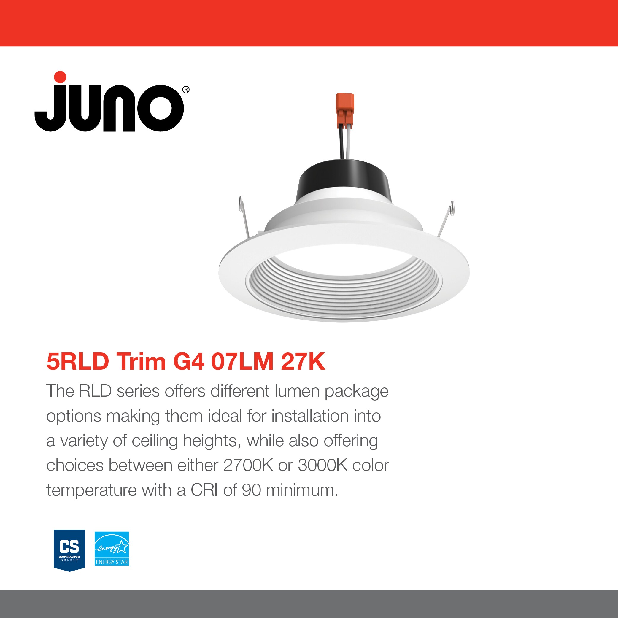 Juno 5RLDG407LM27K90CRI Led-Retrofit-Downlight - View #3