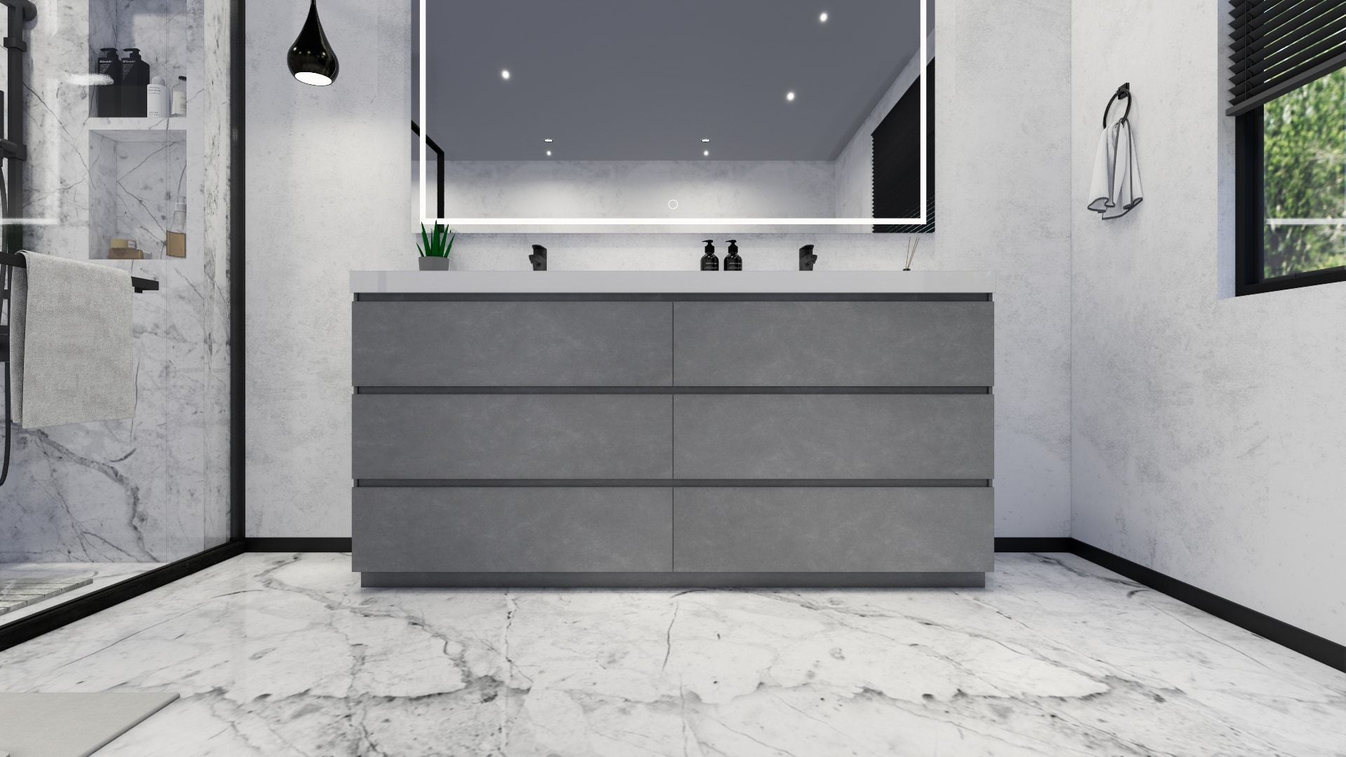 Moreno Bath MOA72D-CG Bath-Vanity-Combo - View #2