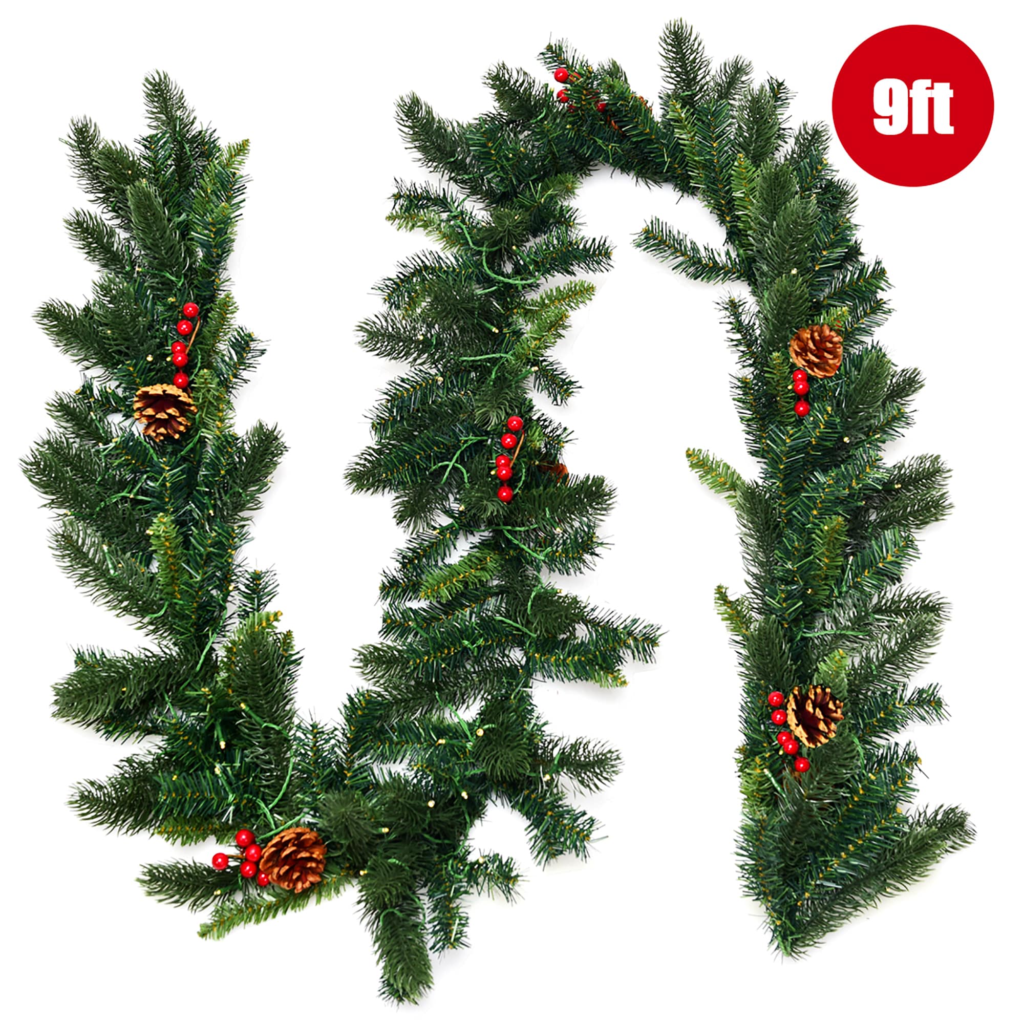 Costway CM22798 Artificial-Christmas-Garland - View #7