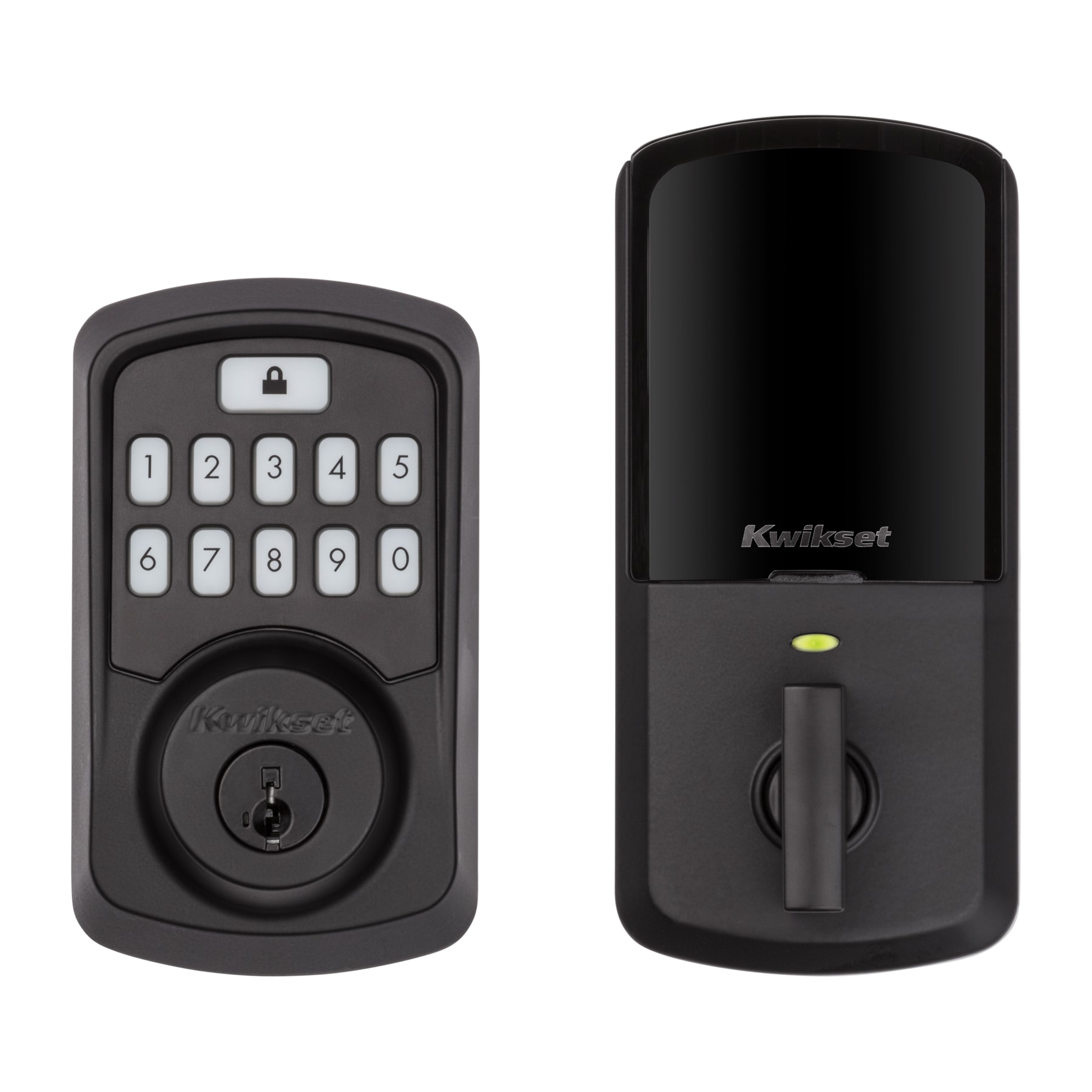 Kwikset Aura Matte Black Smart Lock Electronic Deadbolt Bluetooth Smartkey with Keypad 942 BLE DB 514 SMT Sansujyuku sansujyuku.com