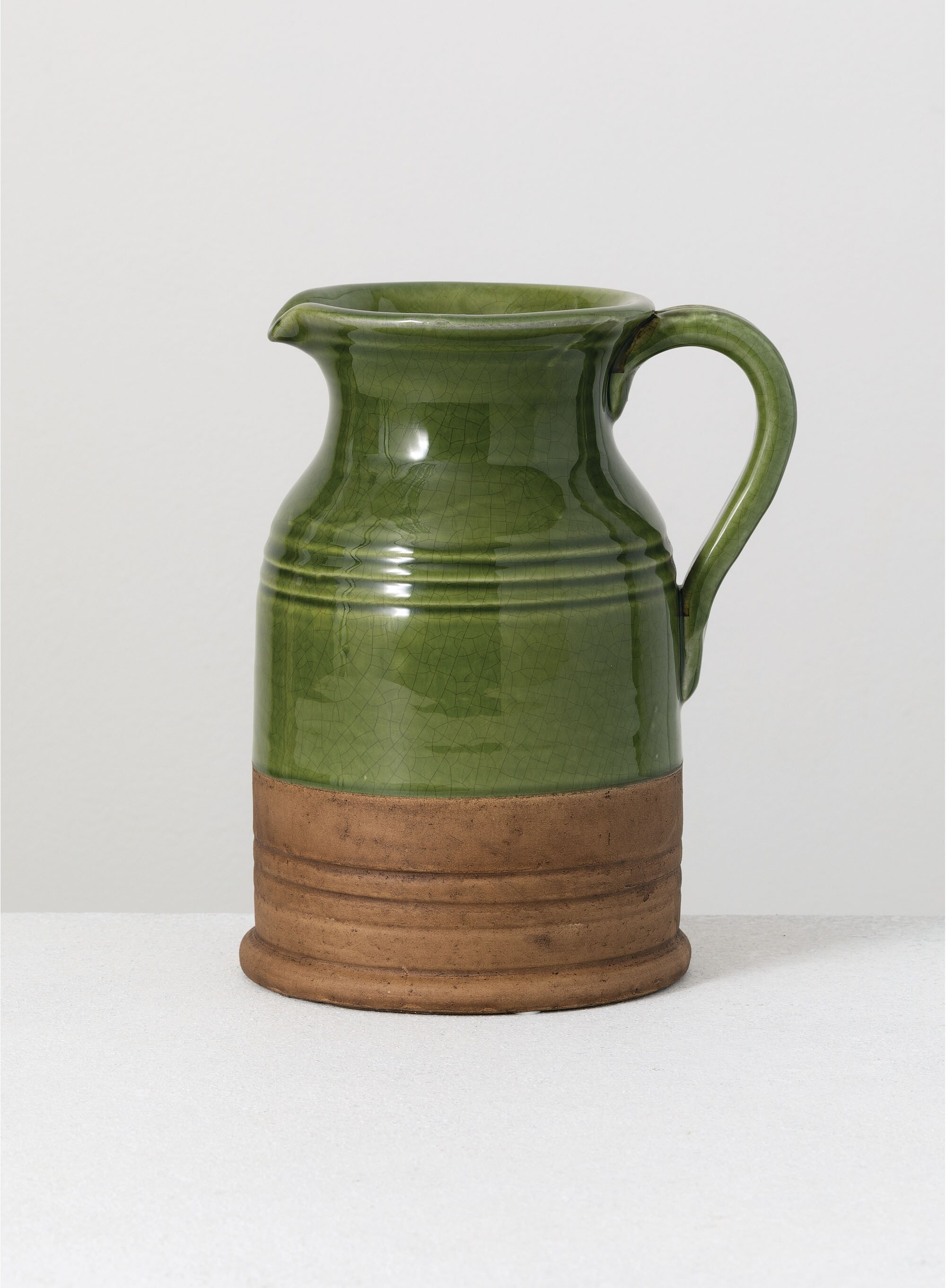 Sullivans CM2924 Green Ceramic Farmhouse Vase
