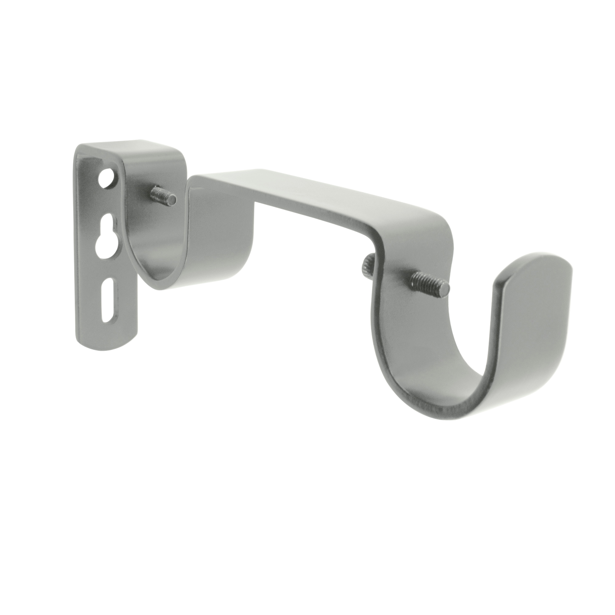 allen + roth Nickel Steel Double Curtain Rod Bracket in the Curtain Rod  Brackets department at