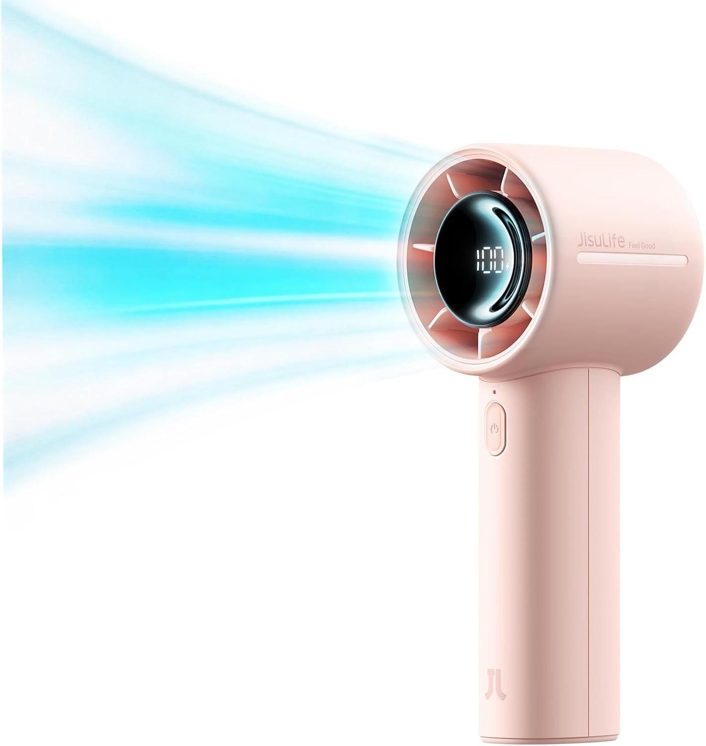 BEARSOLIM Handheld Turbo Fan 5000mAh Rechargeable Portable Fan Up to 28H Runtime 5-Speed Powerful Airflow Mini Personal Fan for Travel Outdoor Camping Beach Makeup Gifts for Women Men
