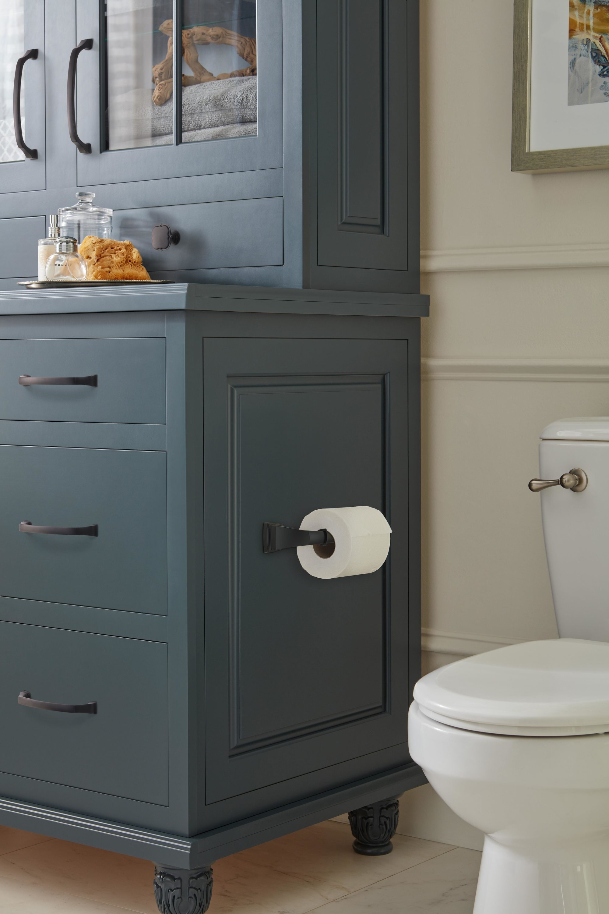 Matte Black Single Post Toilet Paper Holder in Sleek Metal