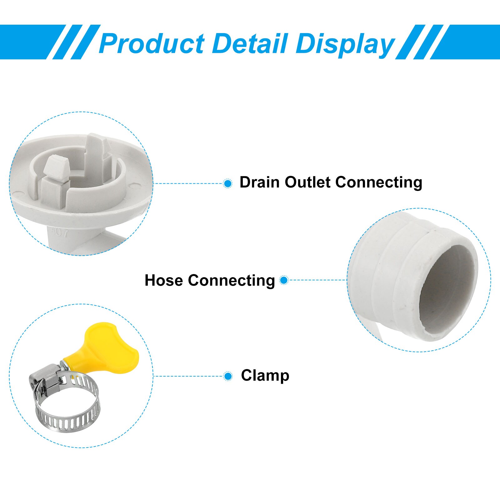 PATIKIL 27mm Air Conditioner Drain Hose Connector 1 Pc Universal Drain ...