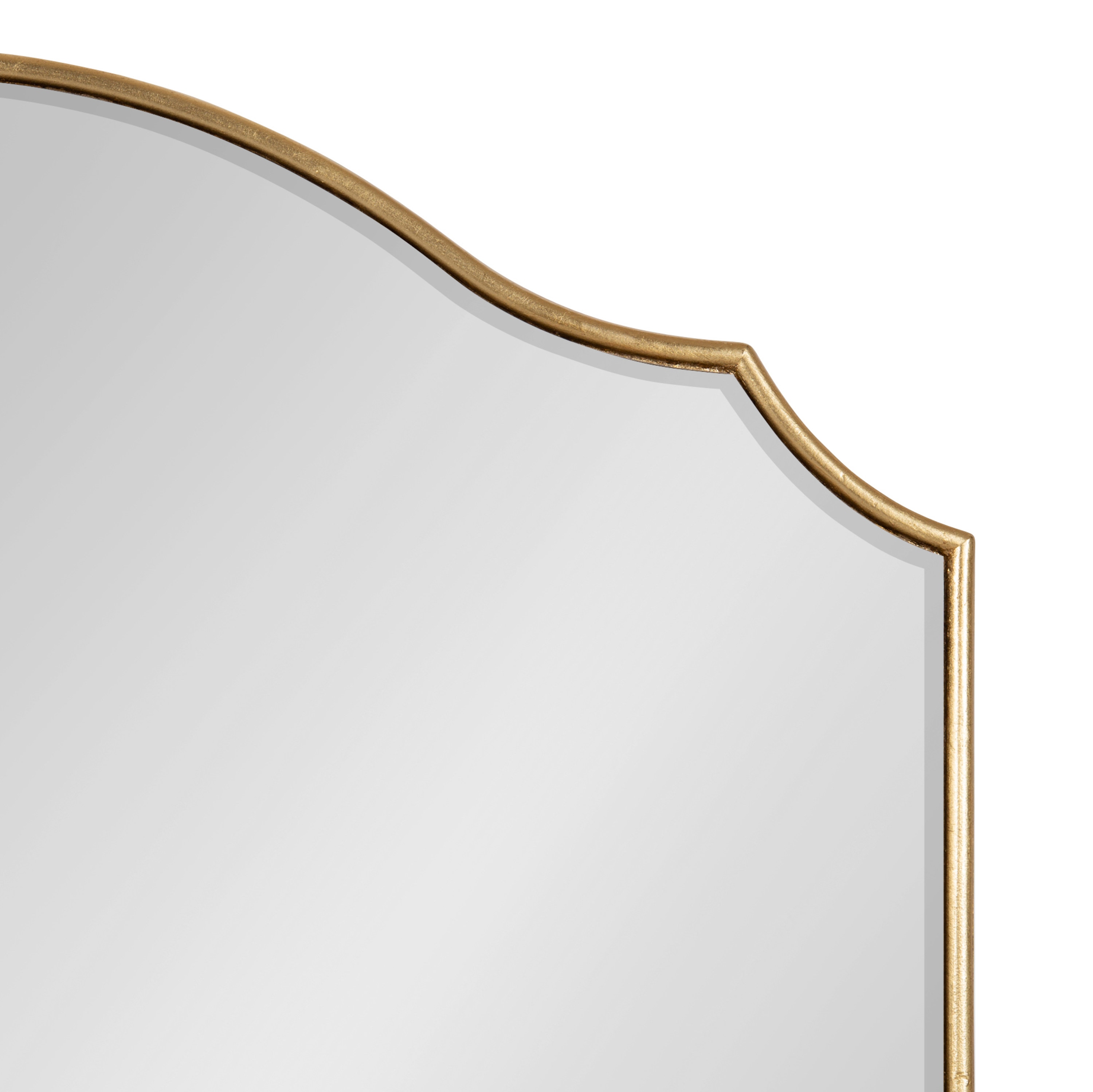 Gold Scalloped Edge Full Length Rectangular Wall Mirror