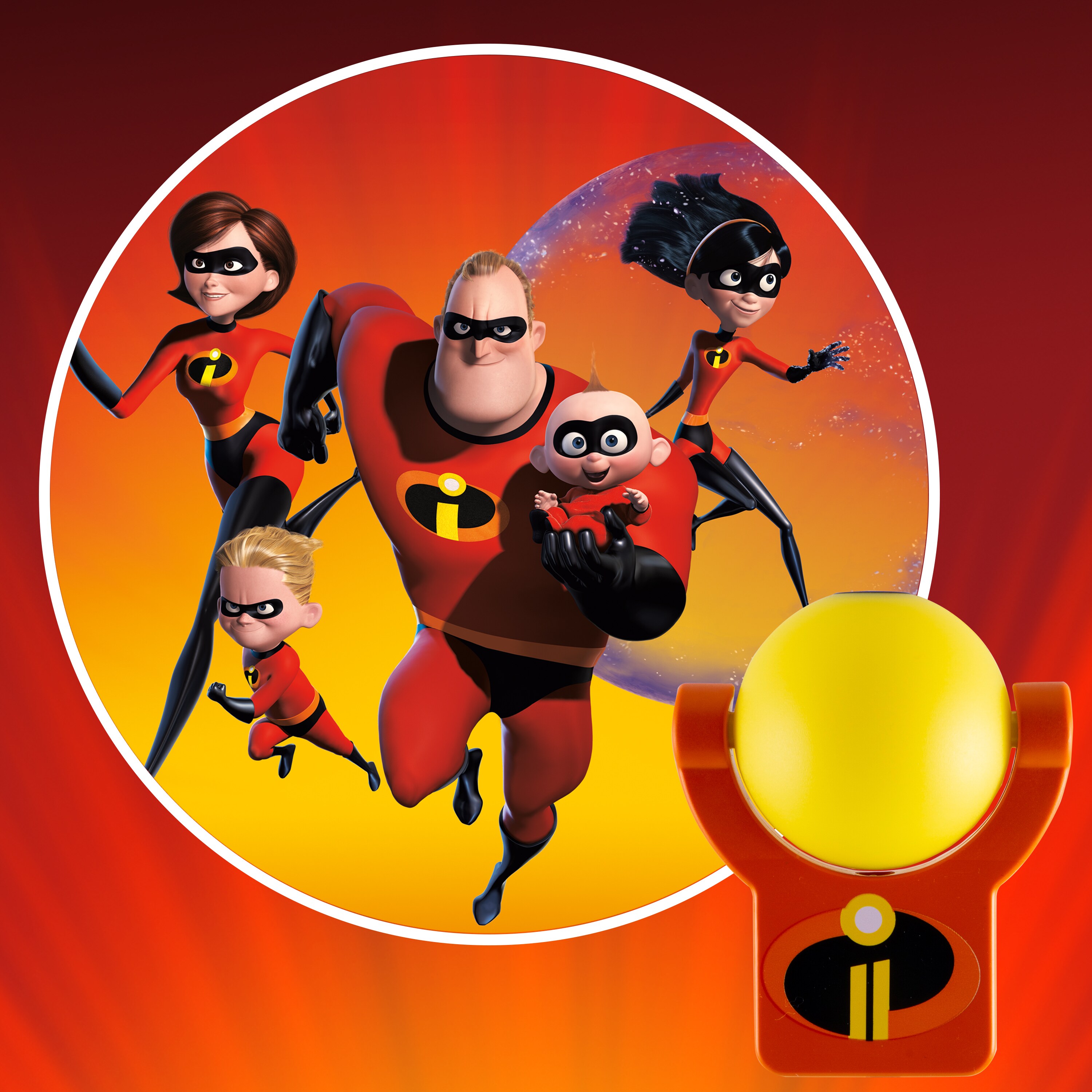 Projectables 41247 Disney Pixar Red, Yellow LED Auto On/Off Night Light