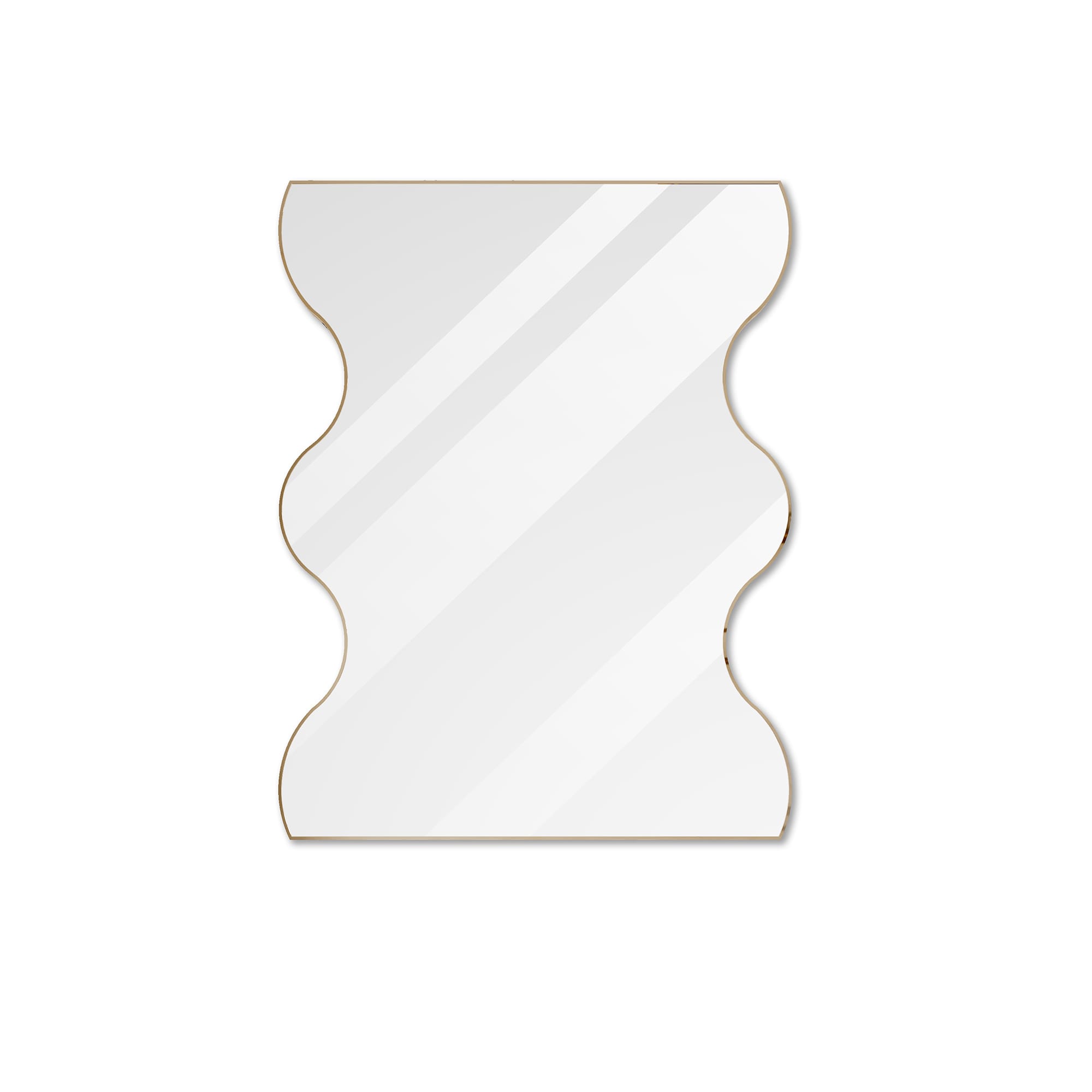 SINOFURN SYD520007GD 29.5-Inches W x 35.4-Inches H Irregular Gold Framed Wall Mirror
