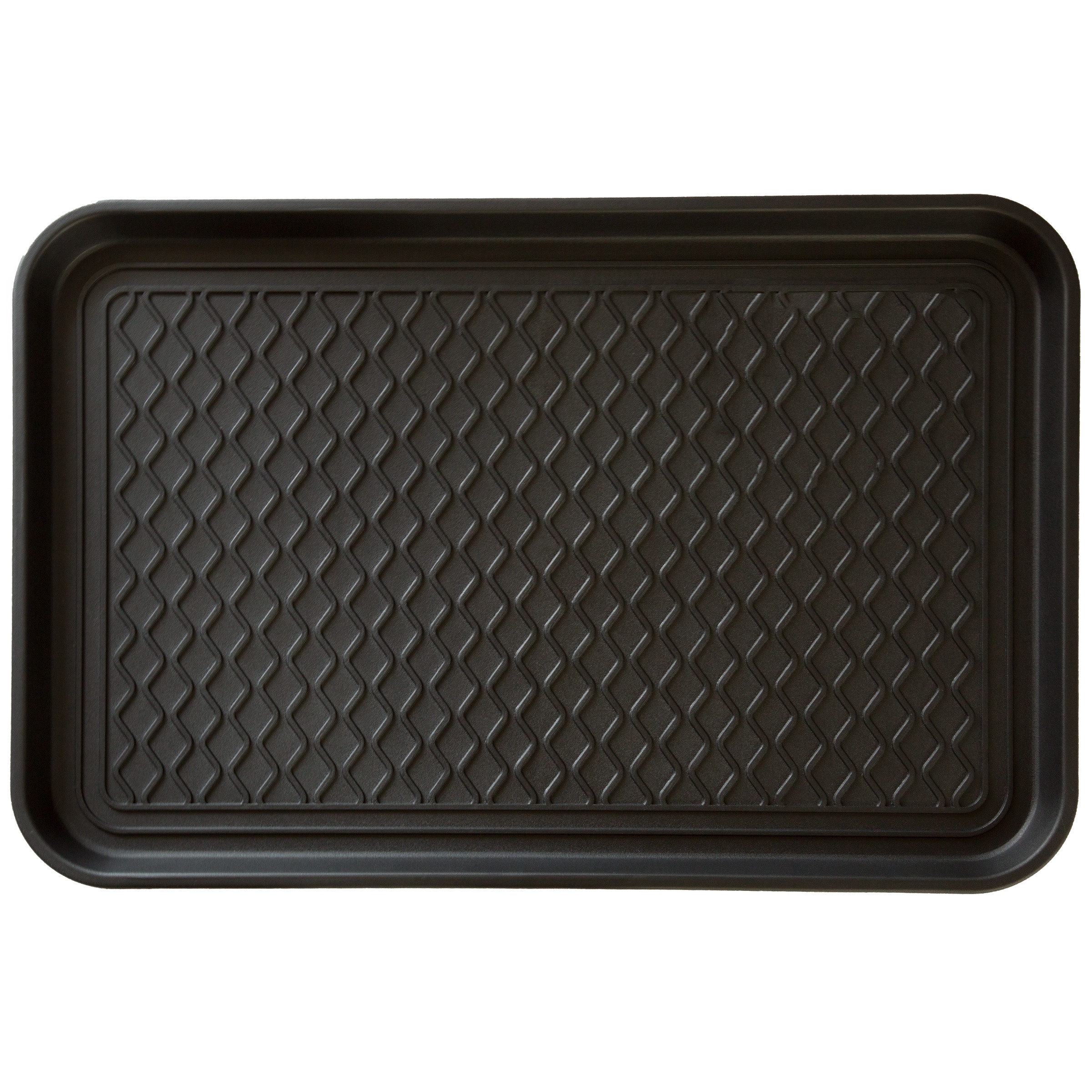 Stalwart 75-ST6014 15.5-in x 23.75-in Black Polypropylene Indoor or outdoor Boot Tray