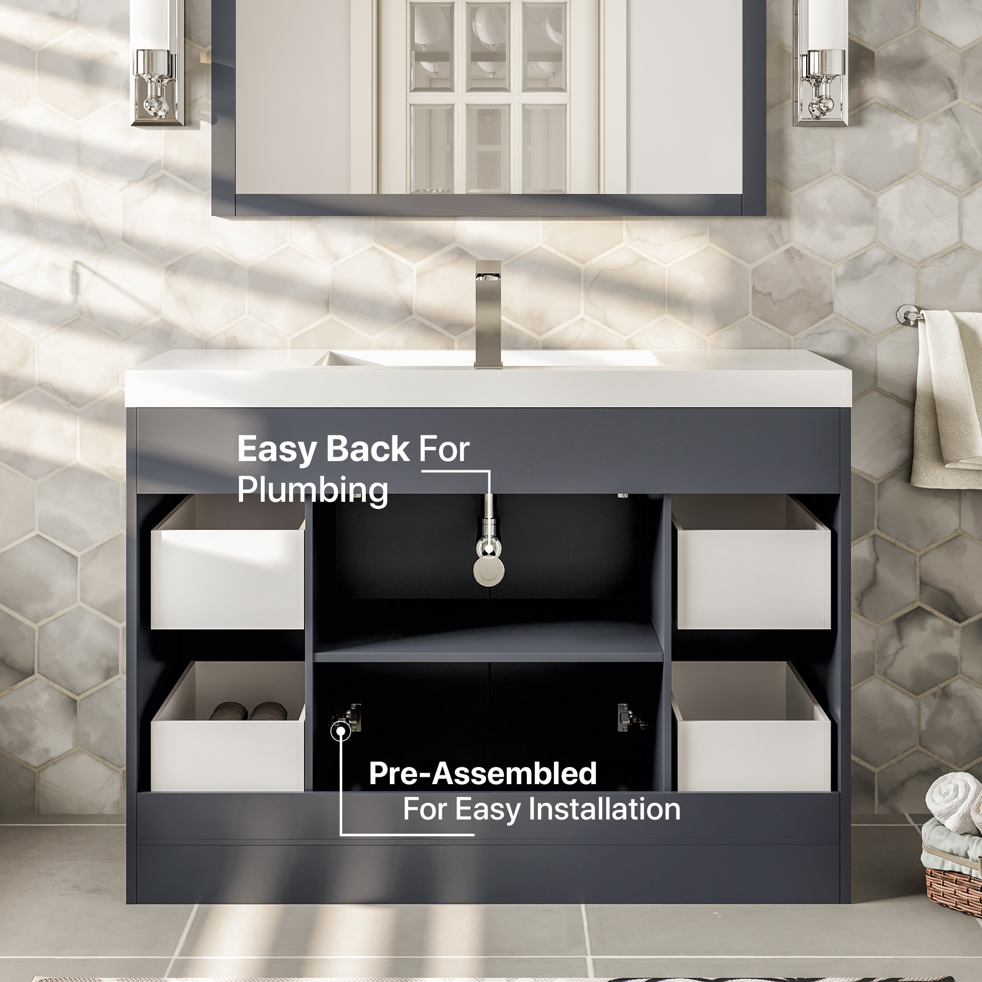 Eviva EVVN1000-8-42GR Bath-Vanity-Combo - View #6