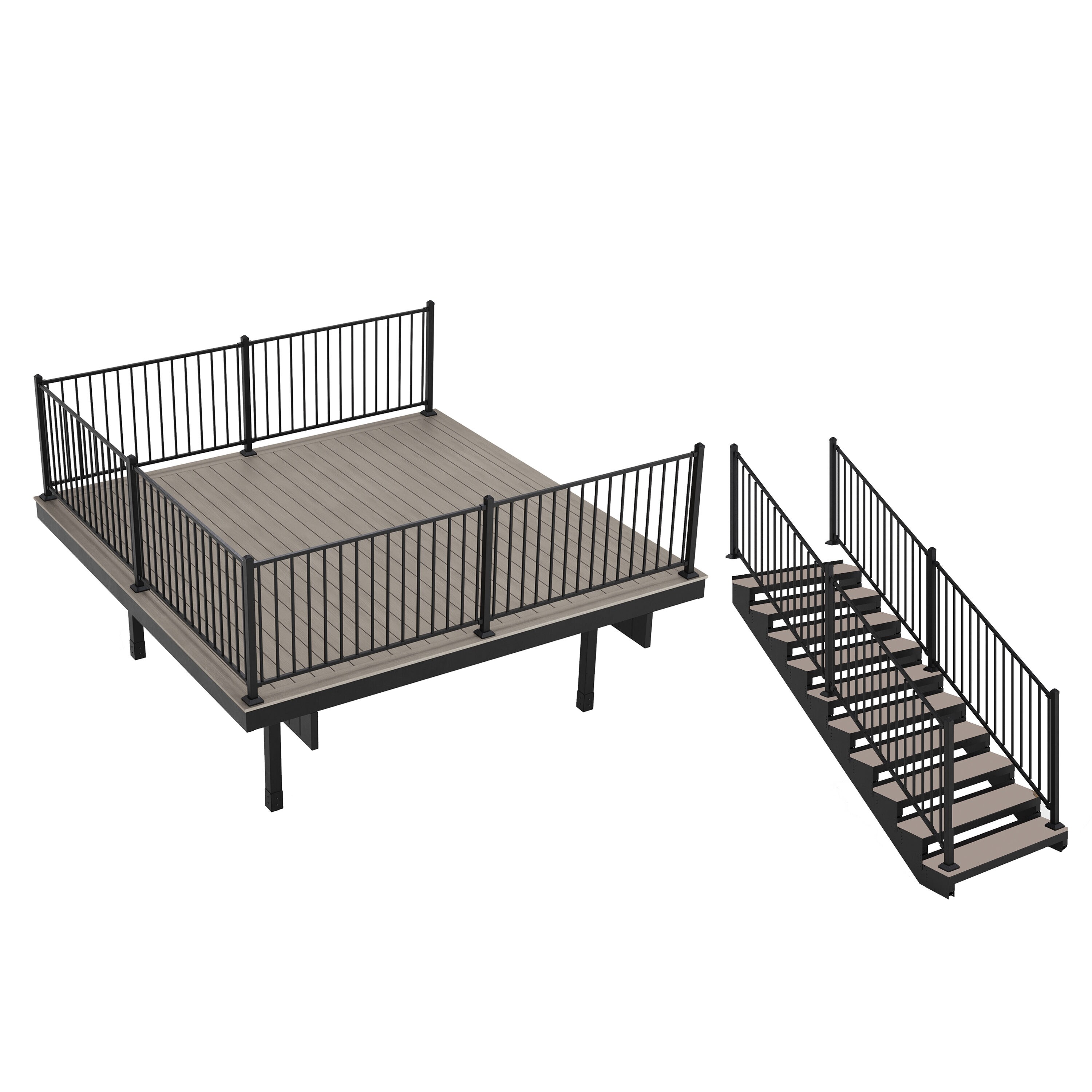 FORTRESS Infinity IS 12 ft. x 12 ft. Composite Deck Kit with Steel Frame