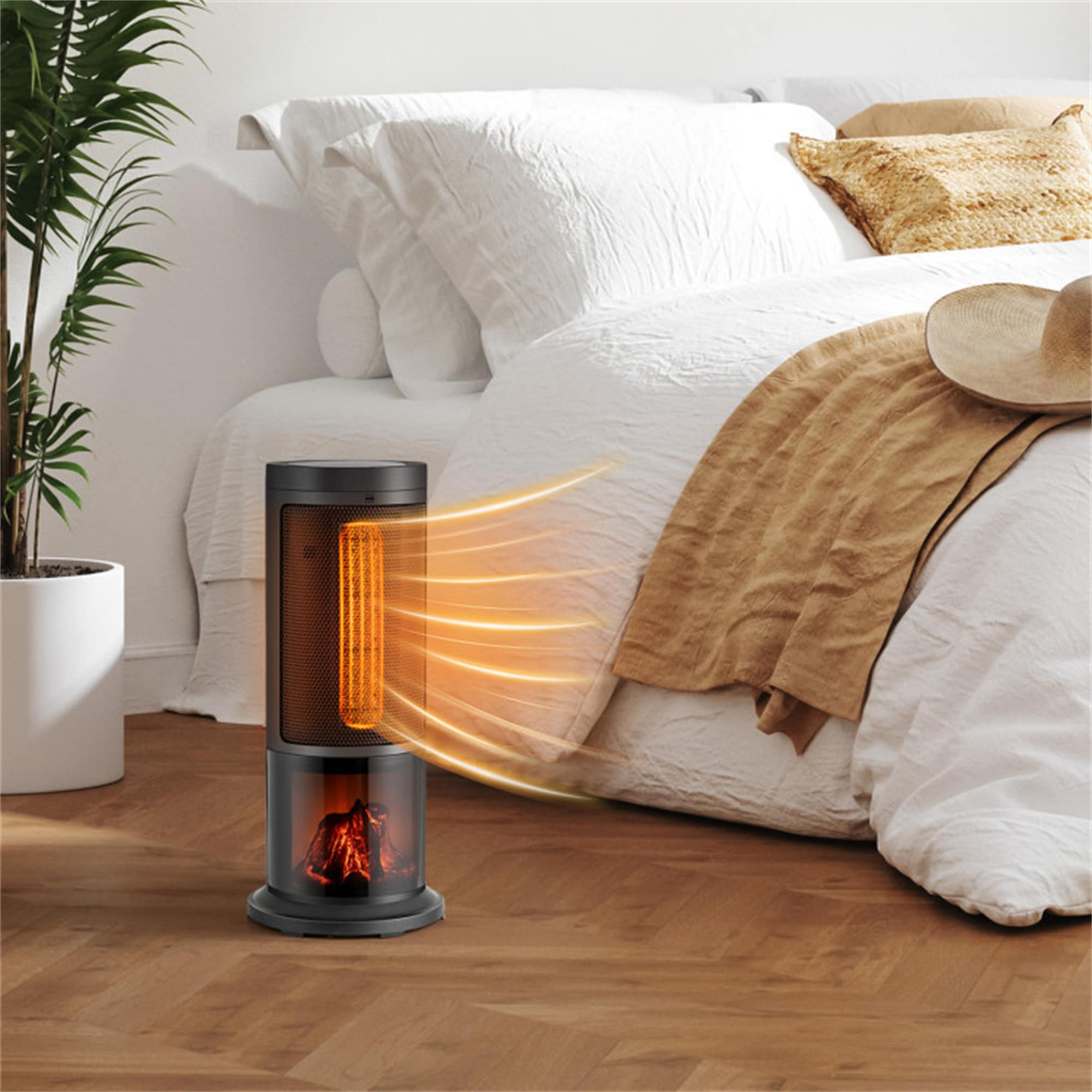 BABOOM 17 Inch 1500W Portable Tower Space Heater with 135° Oscillation #BOM-36US-BN-CO