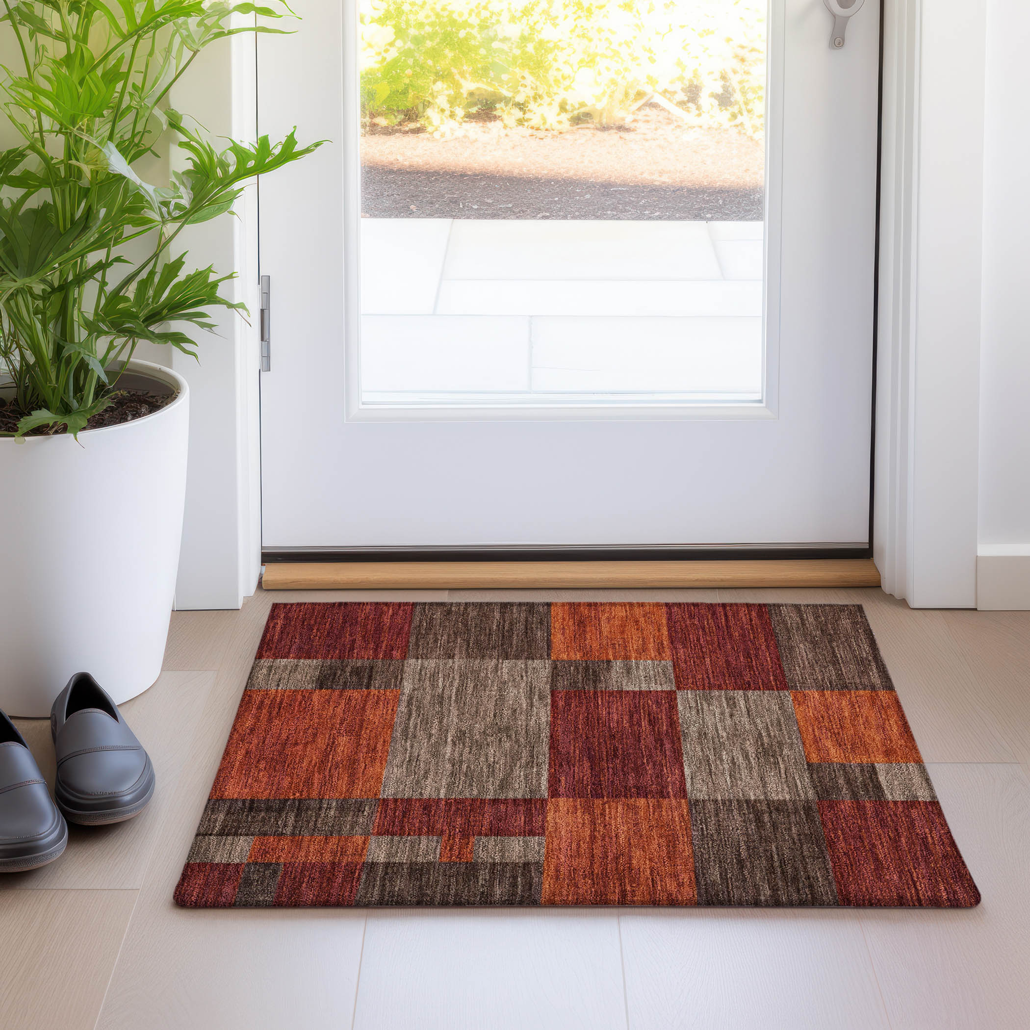 Addison Rugs ACN1749CH20X30 Chantille ACN1749CH 1 x 2 (ft) Loomed Chocolate Rectangular Indoor/Outdoor Machine washable Pet Friendly Area rug