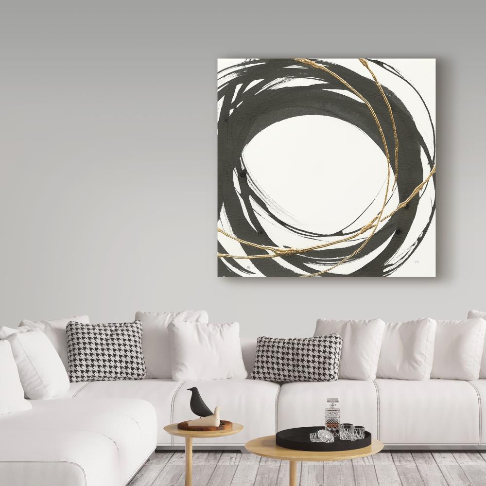 Trademark Fine Art Framed 35-in H x 35-in W Abstract Print on Canvas in ...