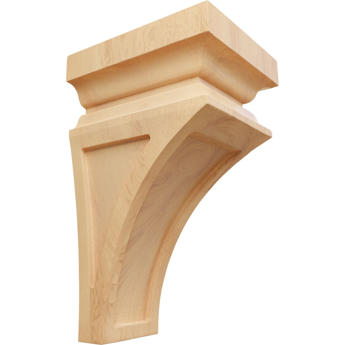 Ekena Millwork CORW04X04X08NERO 4-in x 4.7500-in x 8-in Unfinished Red oak Wood Paintable/Stainable Corbel