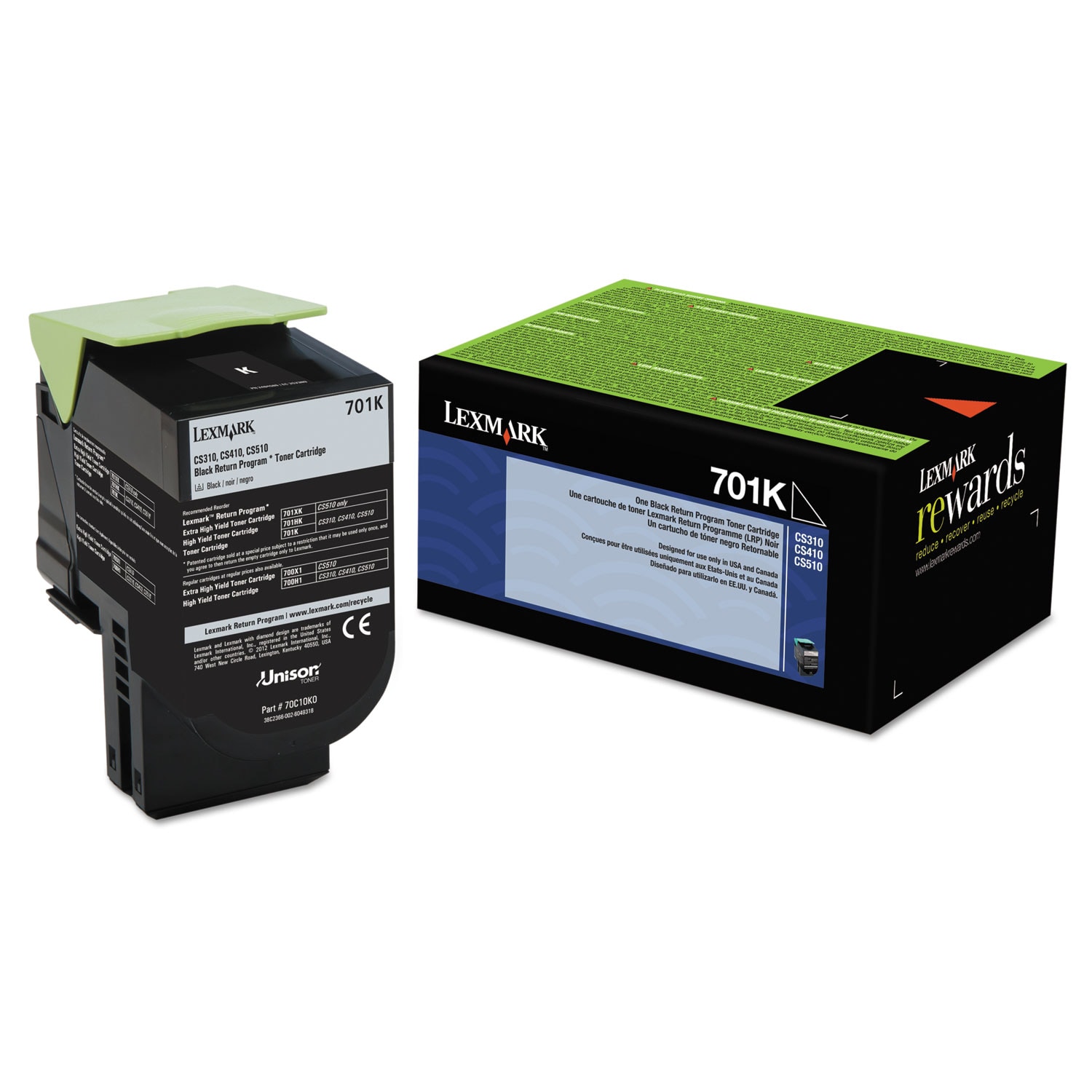 Lexmark 70C10K0 Return Program Toner 1000 Page-Yield Black