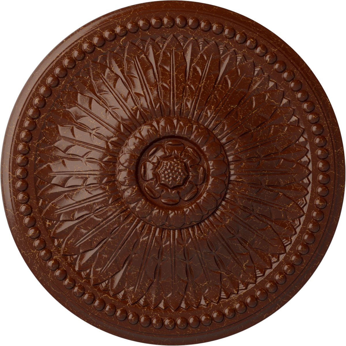 Ekena Millwork CM29SPBMC Springtime 29.375-in W x 29.375-in L Burnished Mahogany Crackle Polyurethane Ceiling Medallion