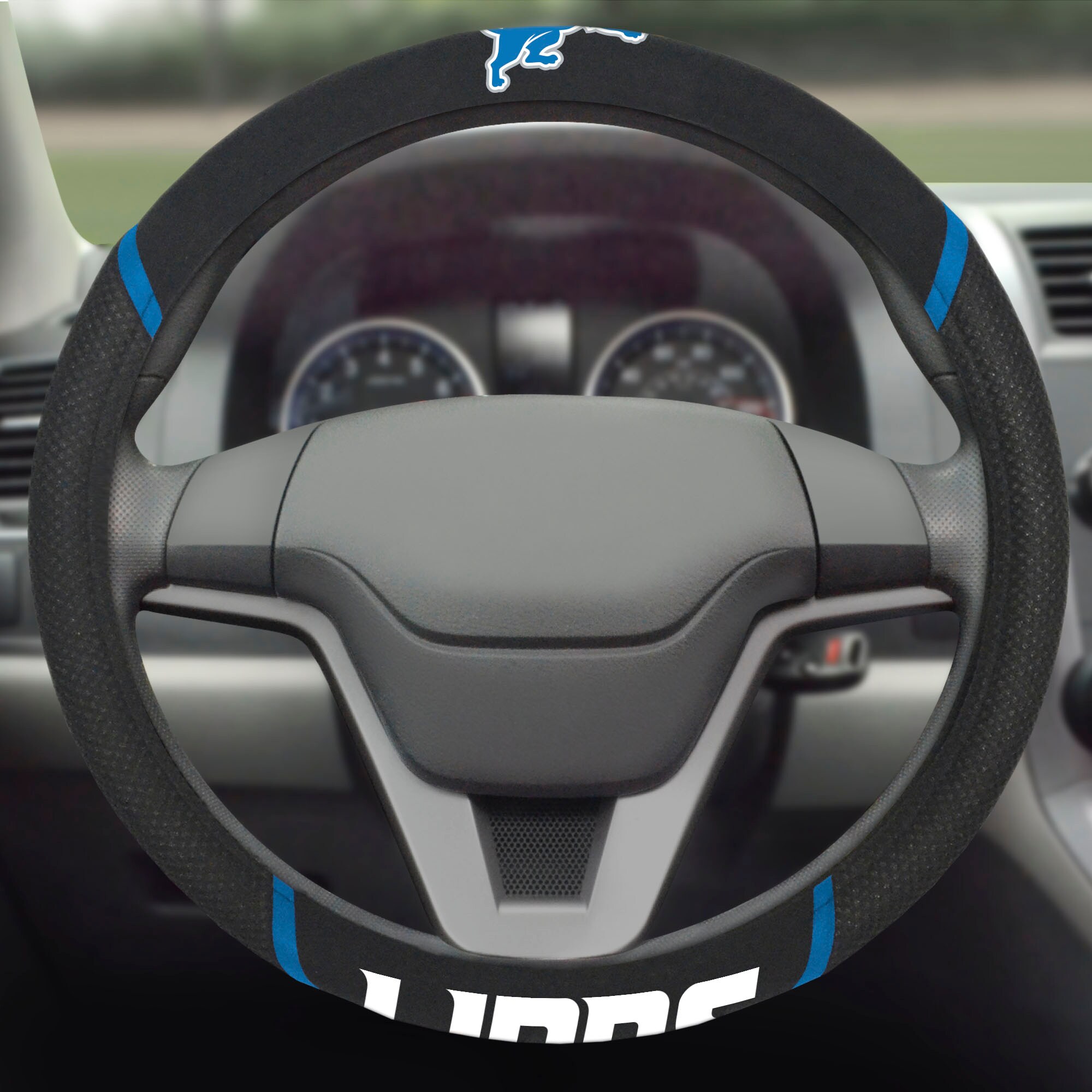 FANMATS Detroit Lions Steering Wheel Cover for Universal at