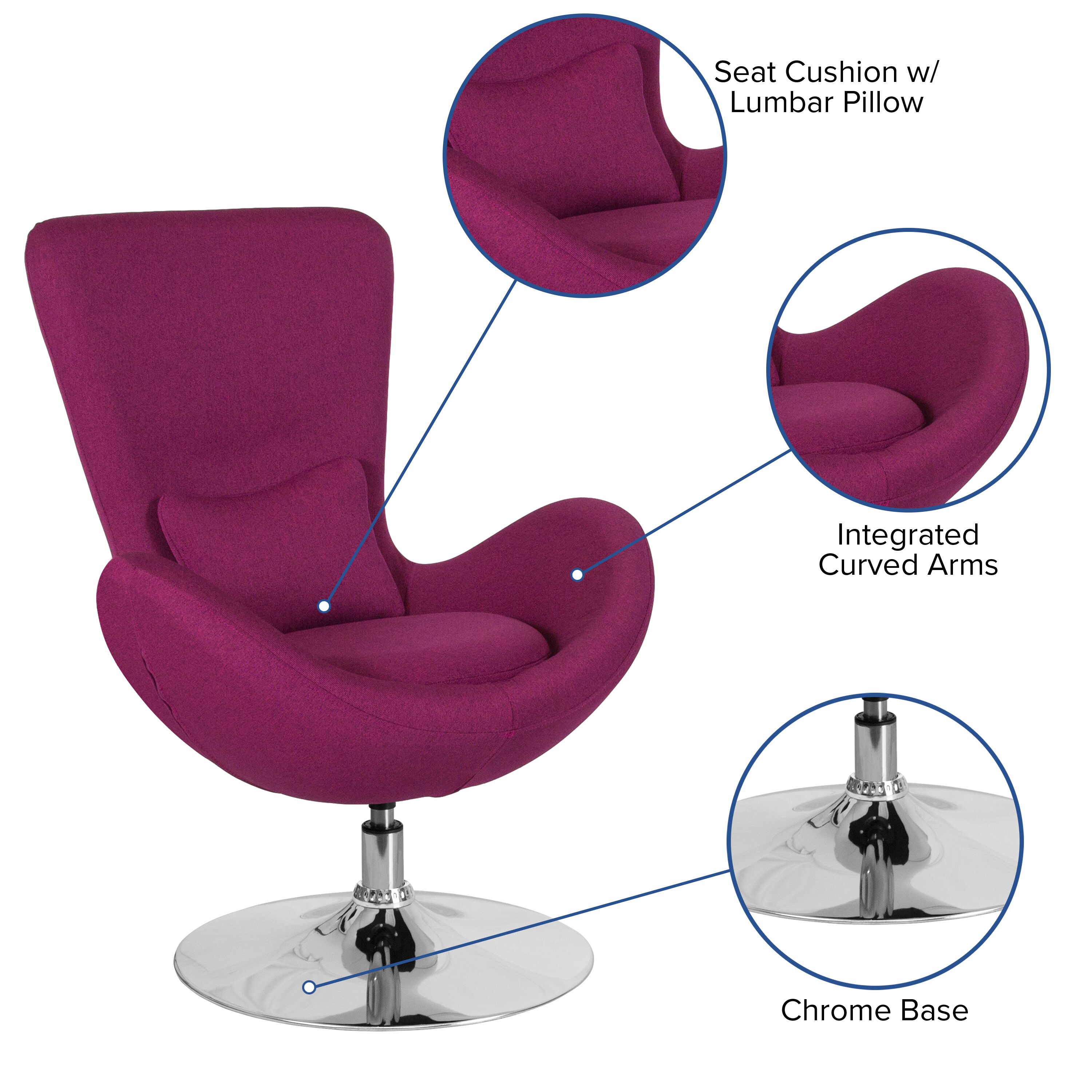 Magenta discount accent chair