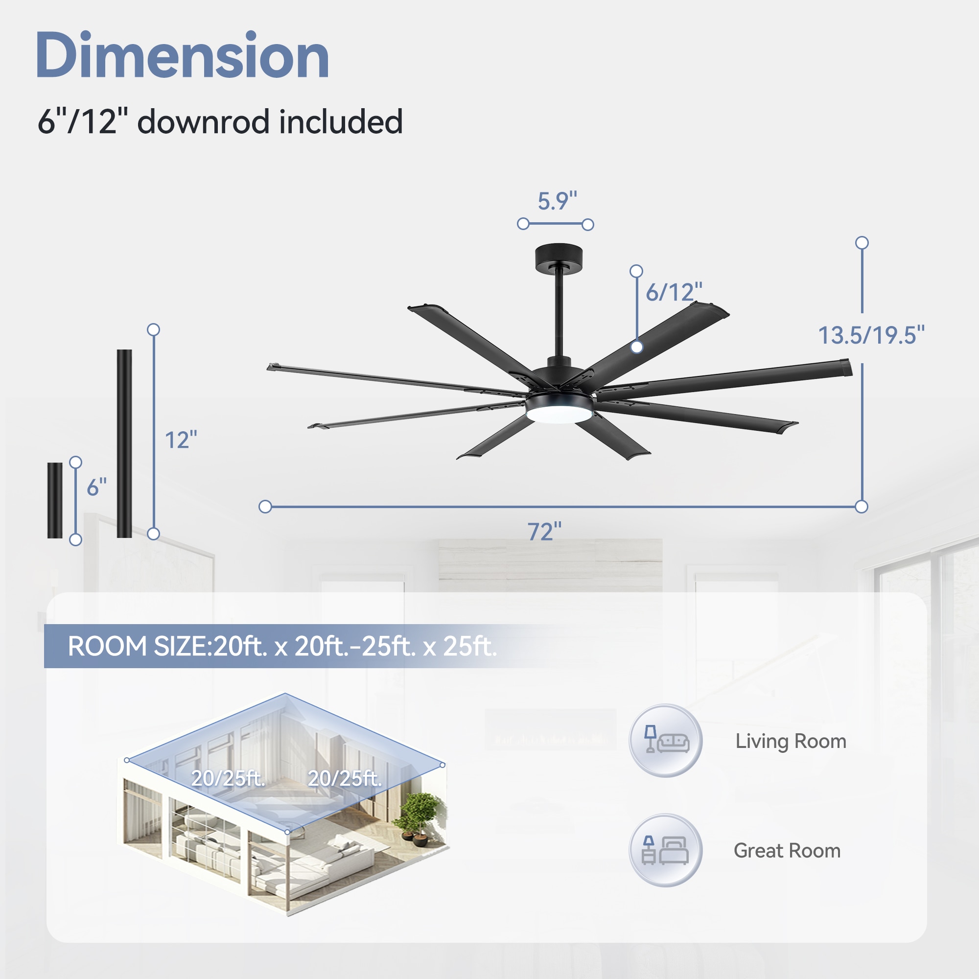 Breezary 27019-WH Ceiling-Fans - View #12