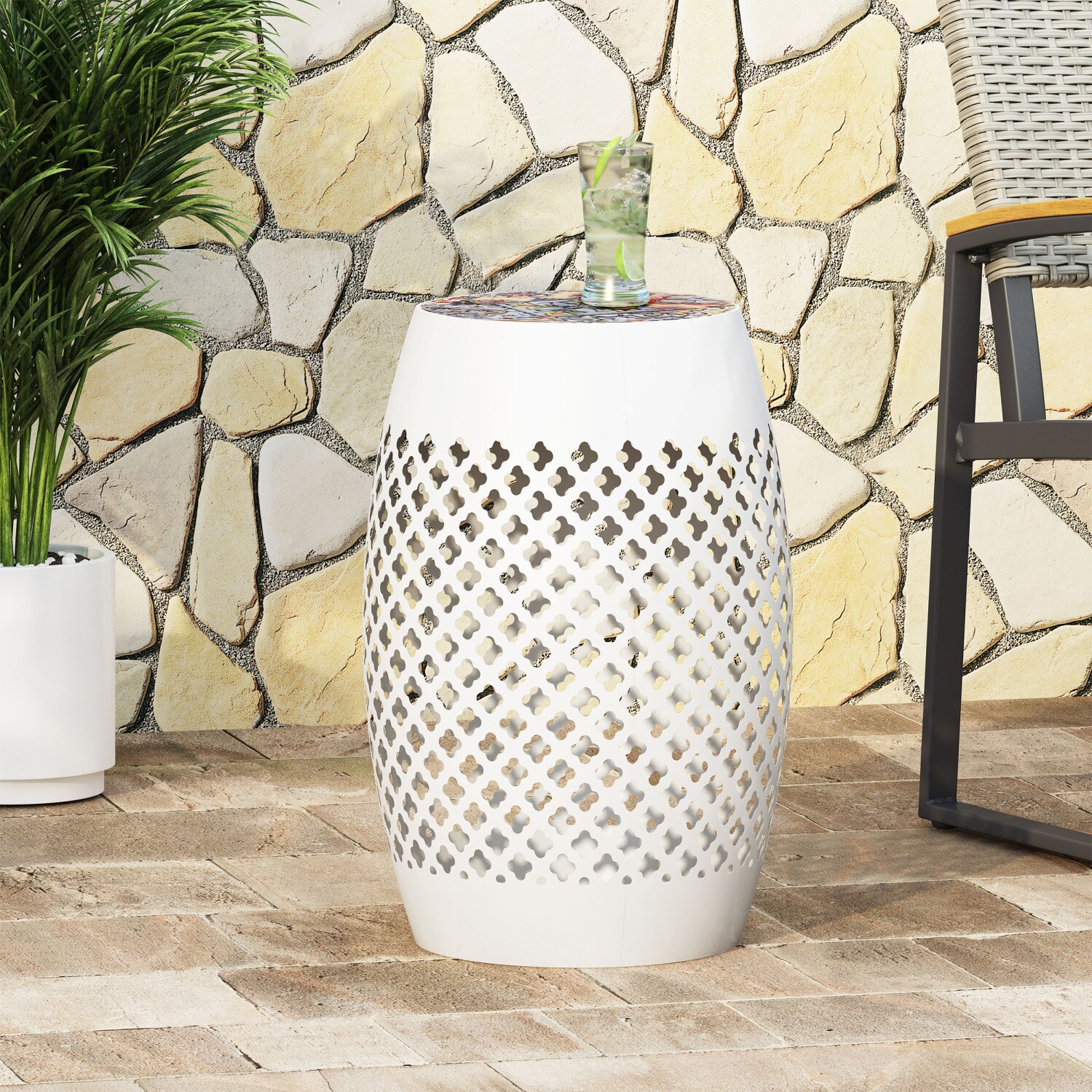 Streamdale Furniture 70508.00WHI Patio-Tables - View #4