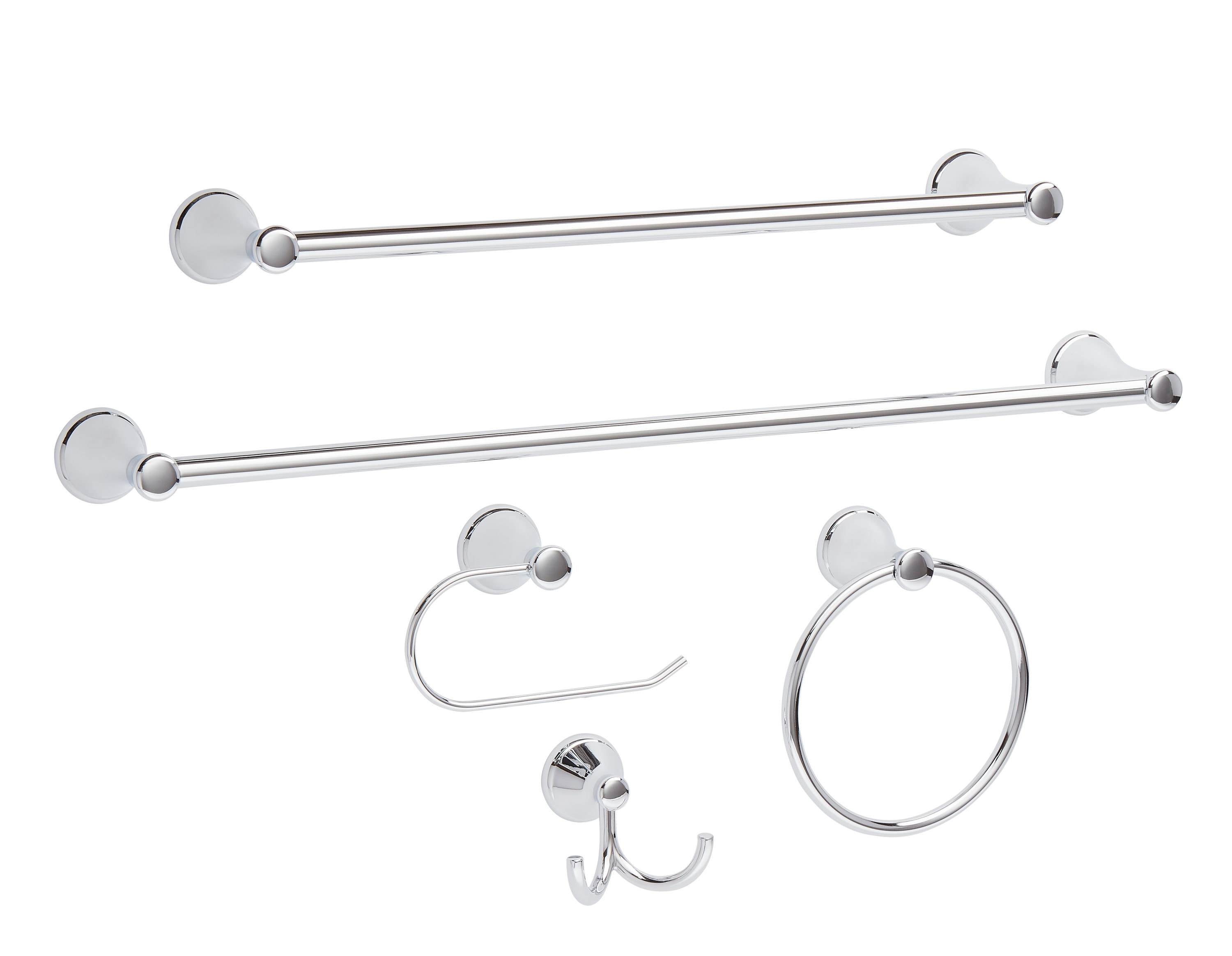 Style Selections Bailey 24-in Chrome Wall Mount Single Towel Bar
