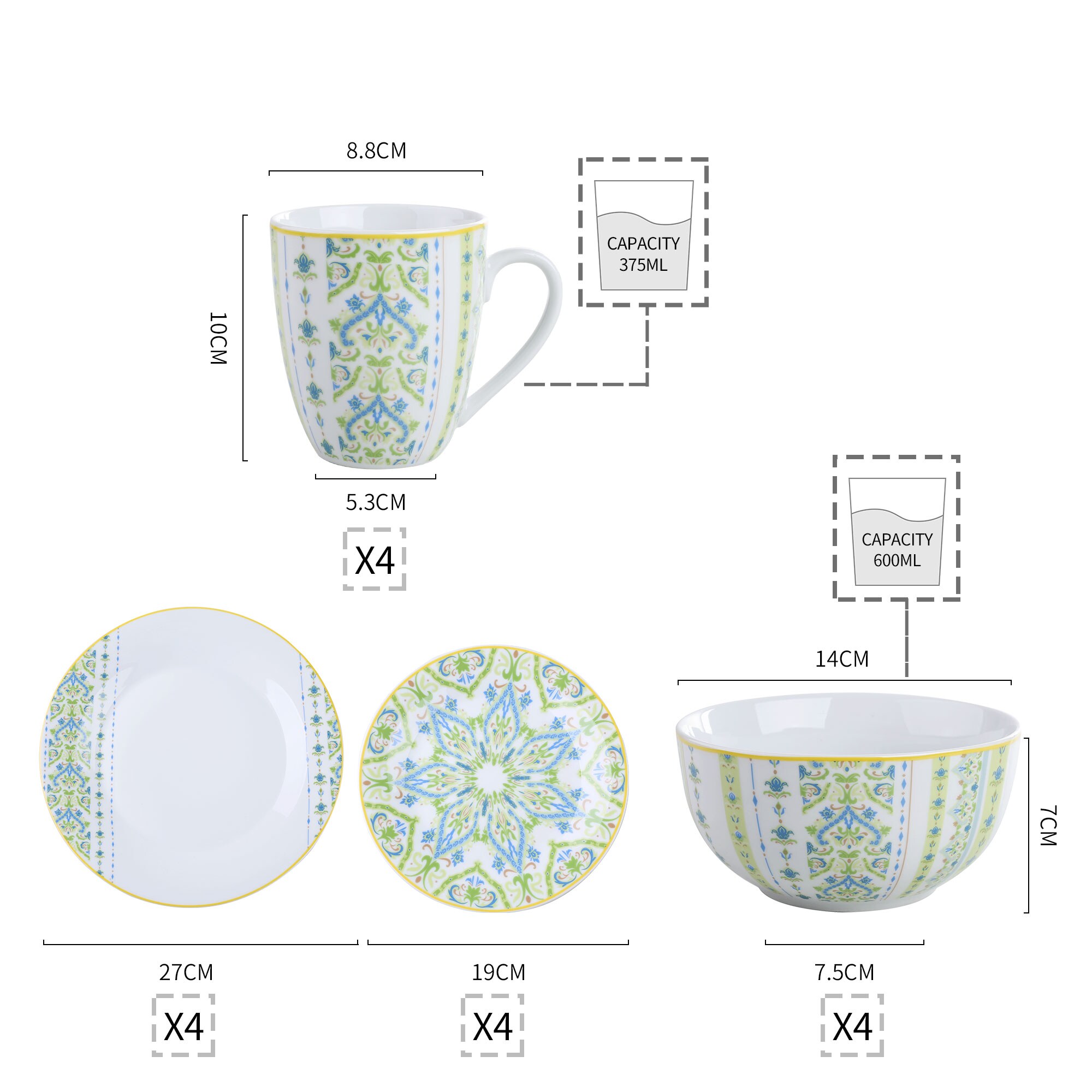 CASAINC MH-MAGDA-16 dinnerware - View #9