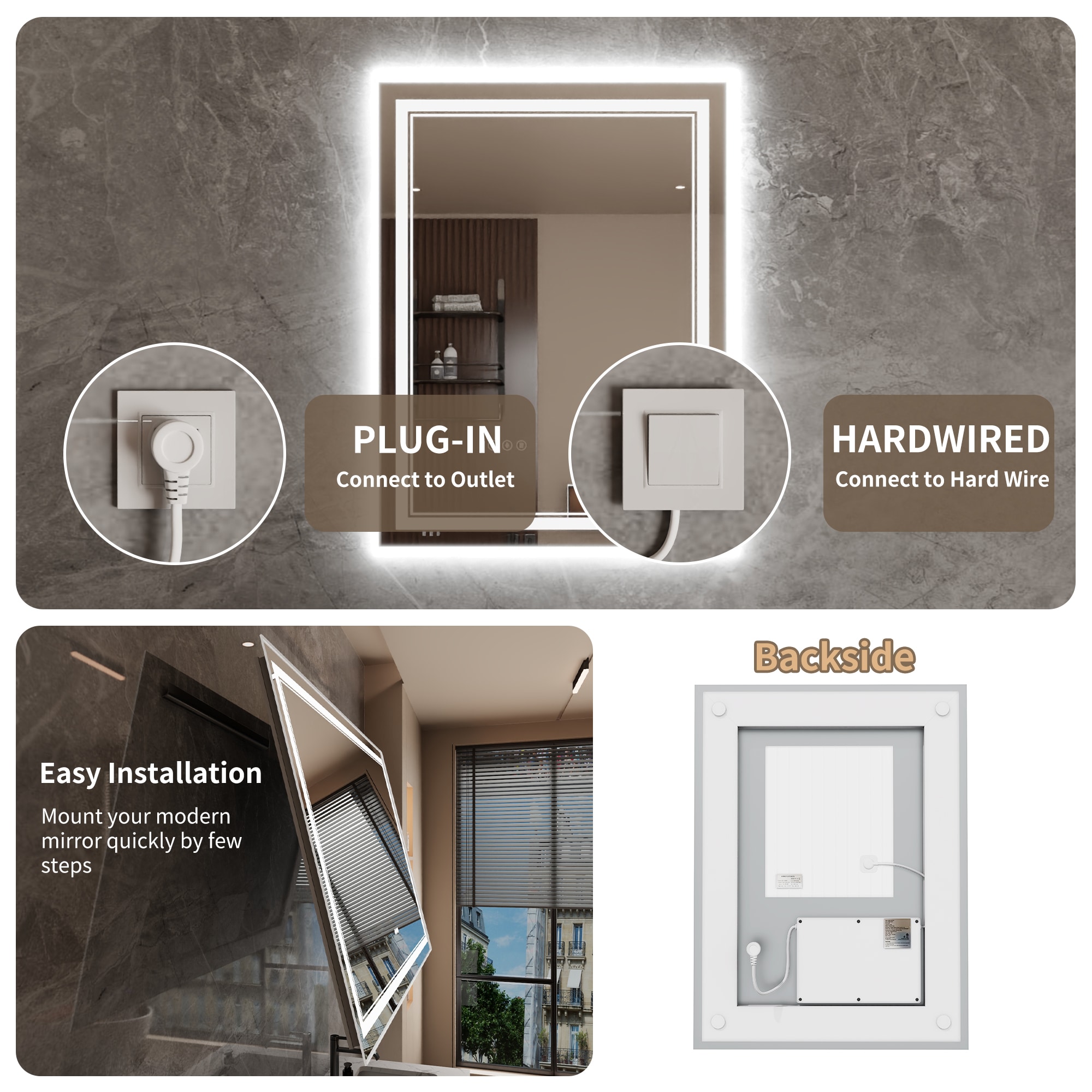 Bayfeve BFXB-12S2432-MIR Framed-Bath-Mirrors - View #14