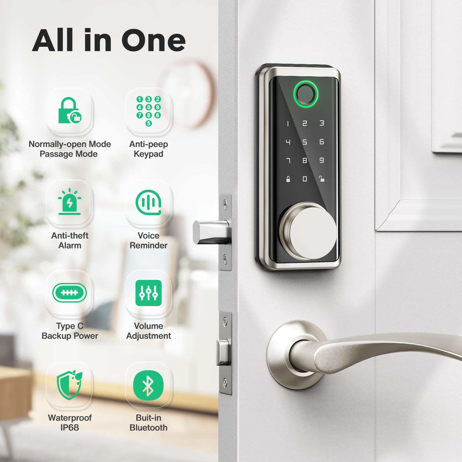 Adrinfly LAD0805D443 Door-Deadbolts - View #3