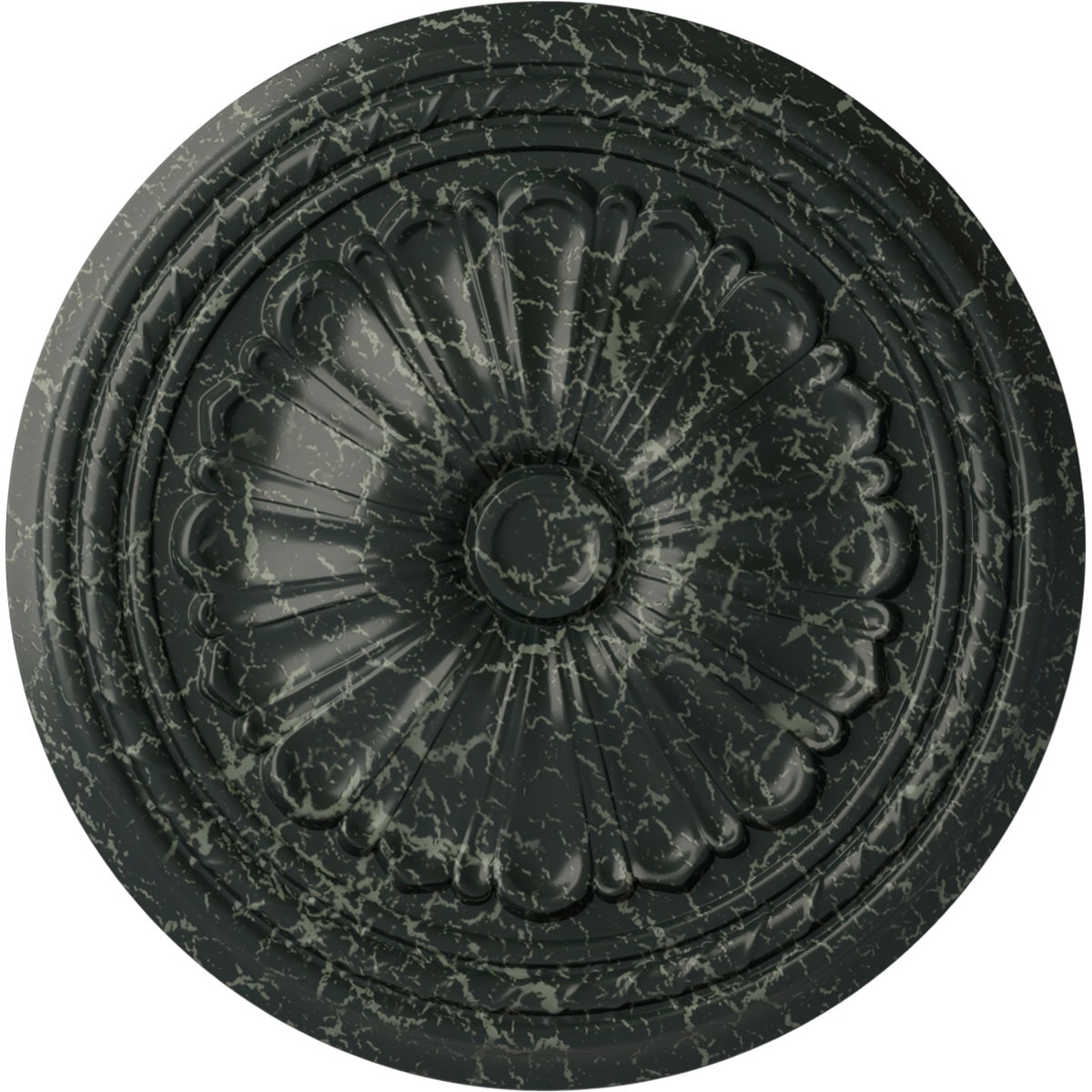 Ekena Millwork CM20ALPTC Alexa 20.5-in W x 20.5-in L Painted Turtle Crackle Polyurethane Whole Ceiling Medallion