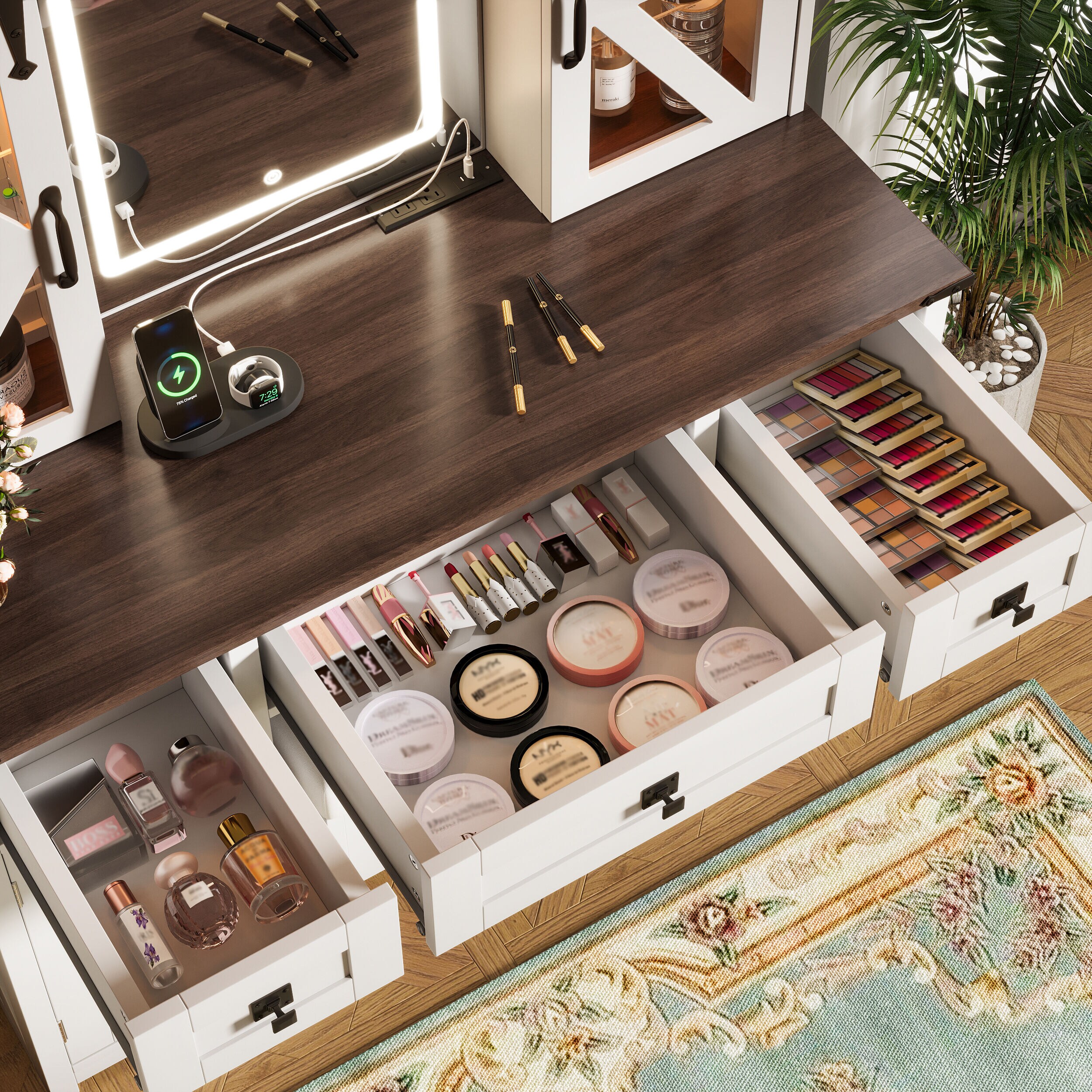 Homy Casa BEAU-WH Bedroom-Vanities - View #9