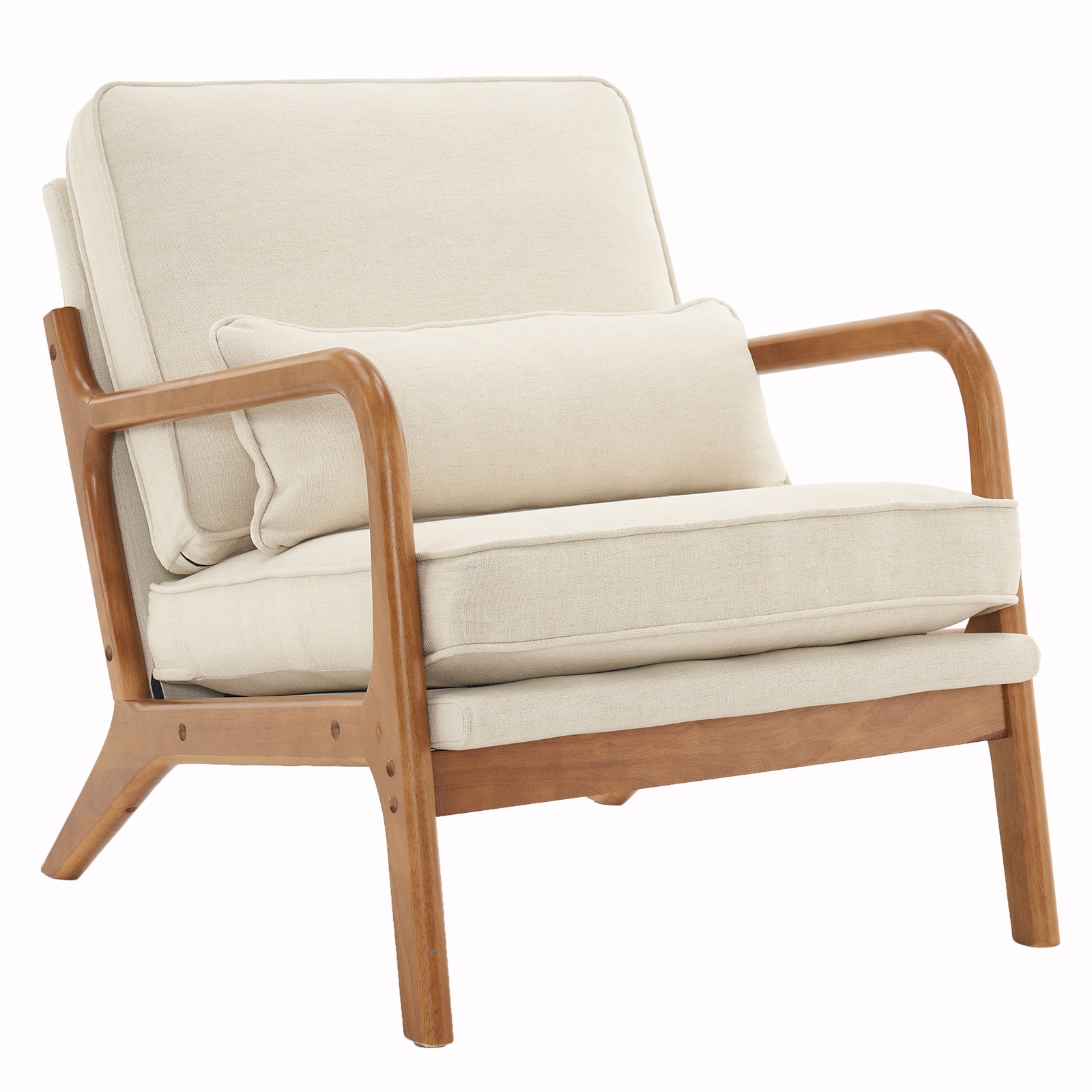 Winado LO1G52004214 Modern Off-white Linen Accent Chair