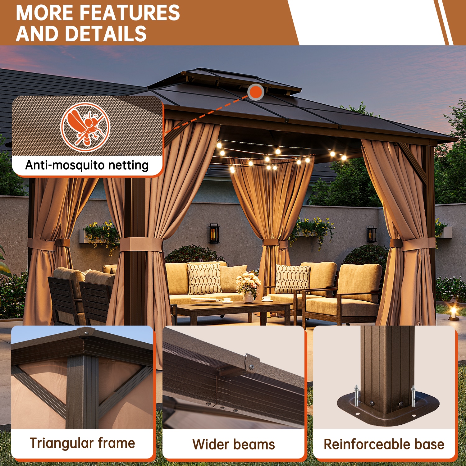 AOXUN G30004 Wood-Resin-Gazebos - View #7