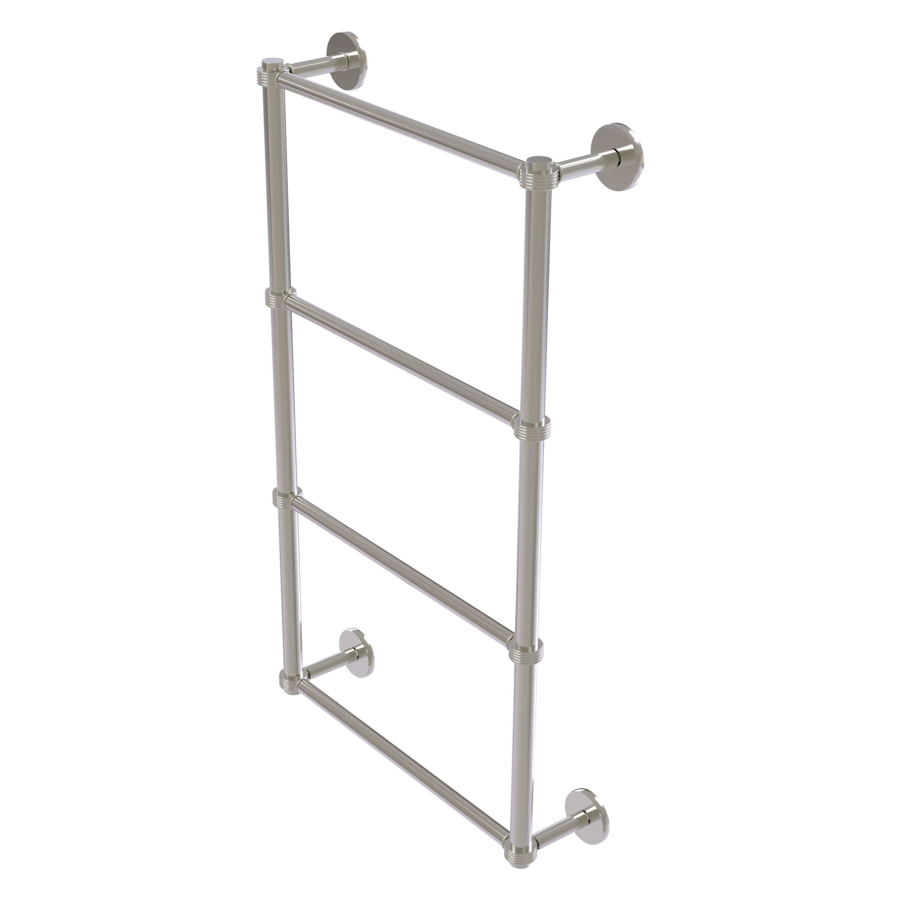 Allied Brass P1000-28G-24-SN Prestige Skyline 24-in double Satin Nickel Wall mount 4-tier Towel Bar