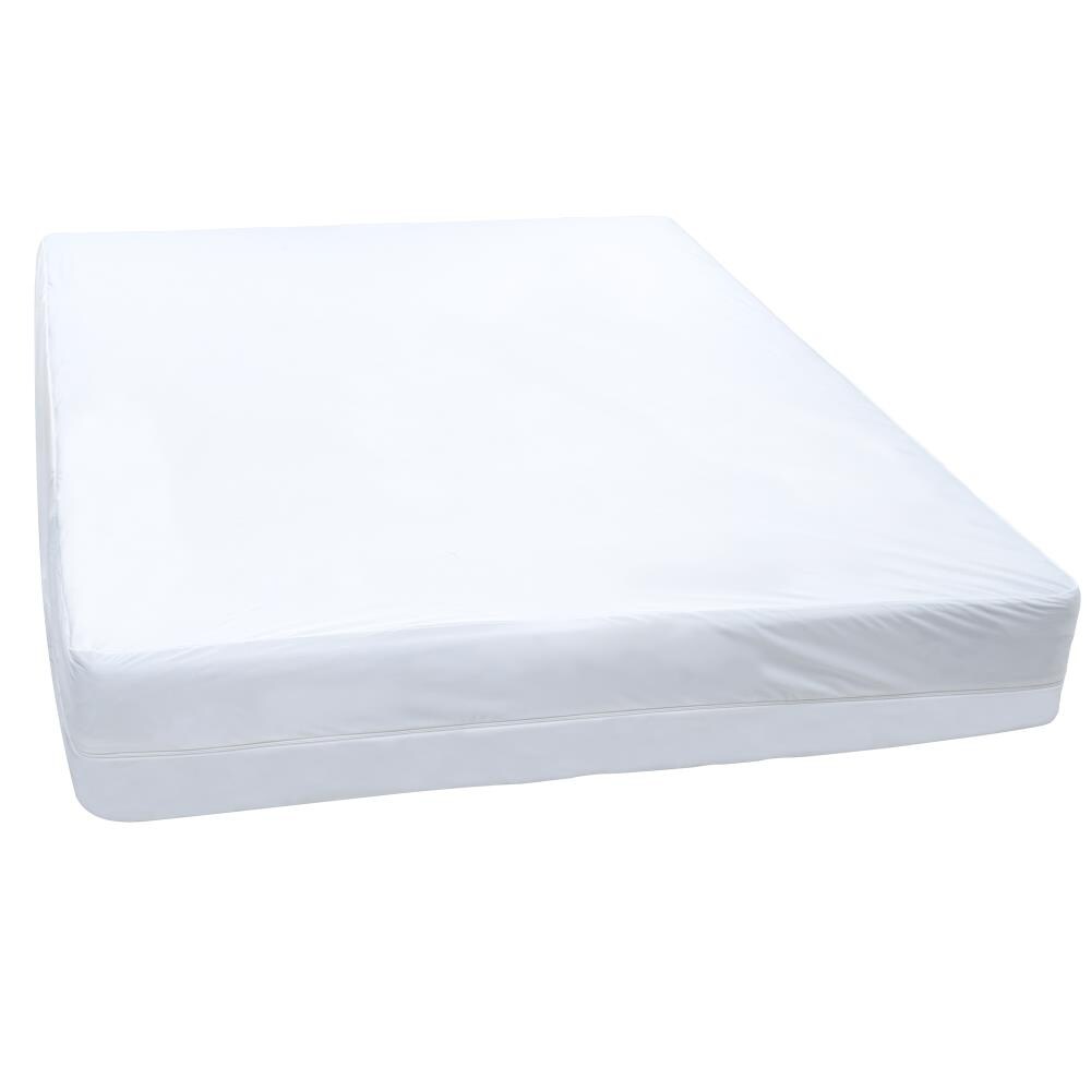 Hastings Home 14-in D Cotton Twin Extra Long Encasement Mattress Cover with Bed  Bug Protection in the Mattress Covers & Toppers department at