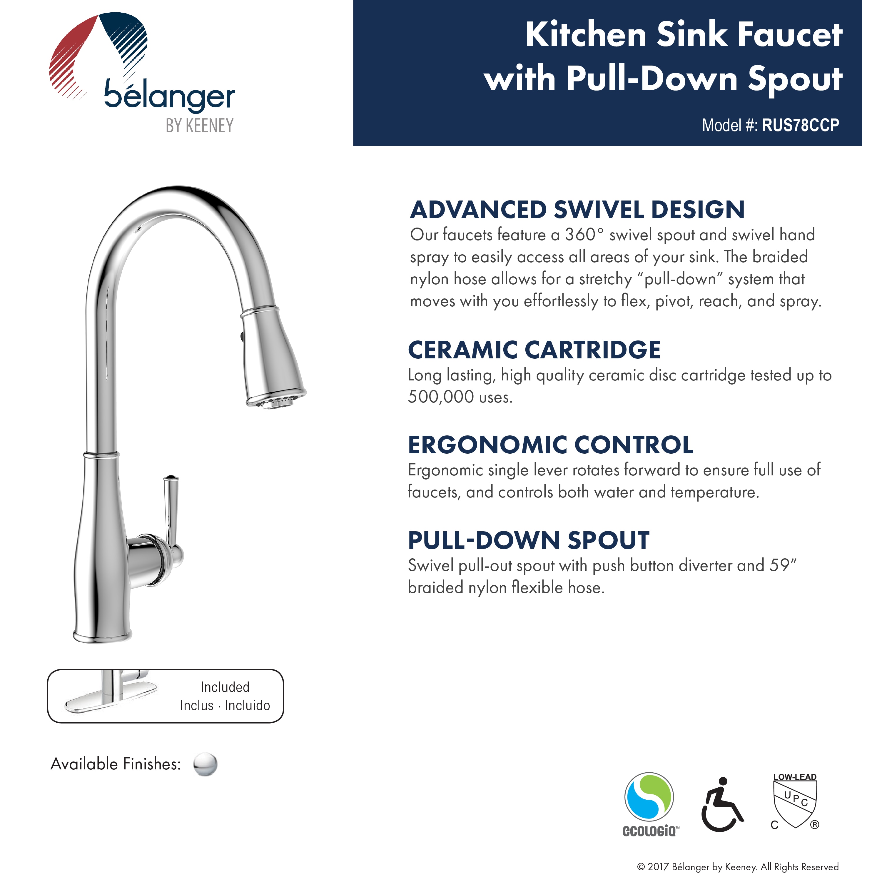 Keeney RUS78CCP Kitchen-Faucets - View #6