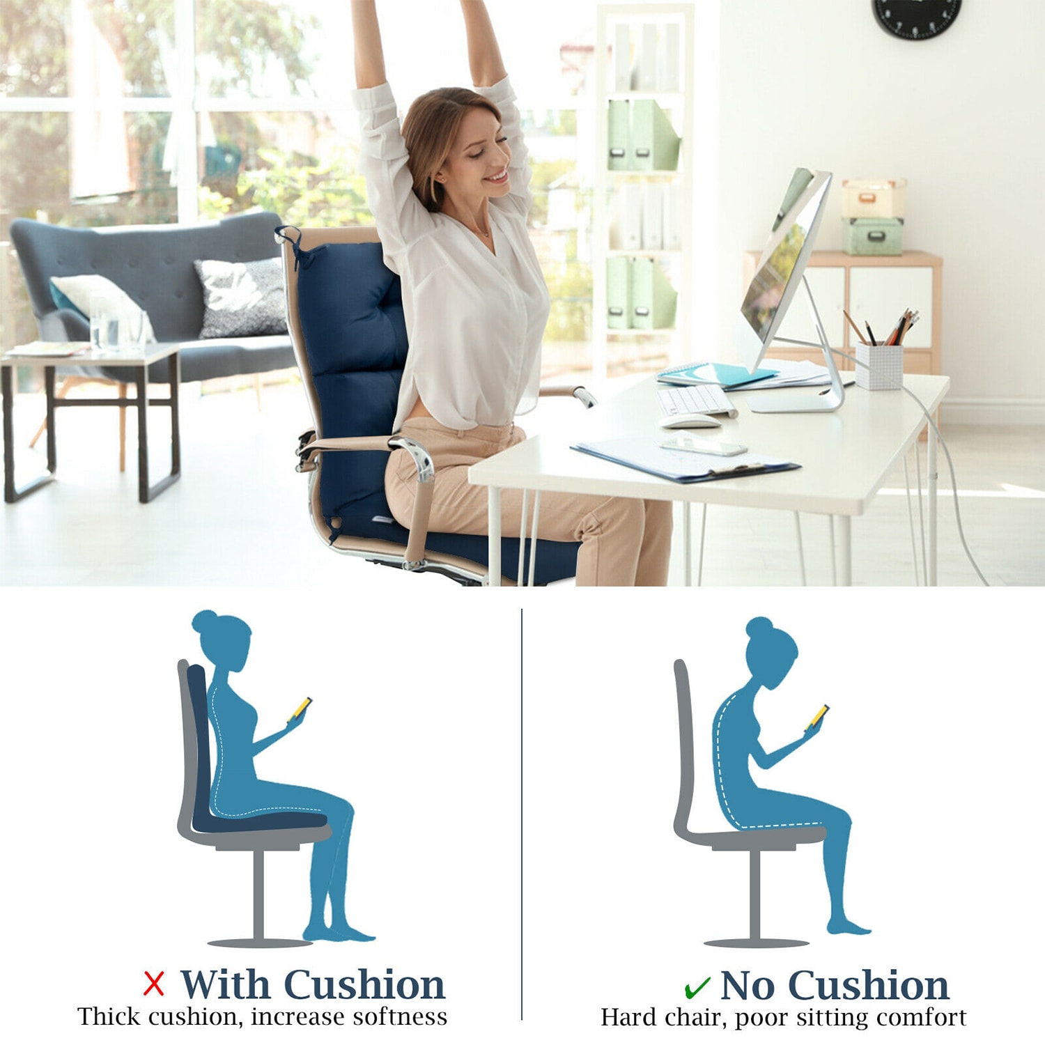 WELLFOR OUG67216BL Patio-Furniture-Cushions - View #4