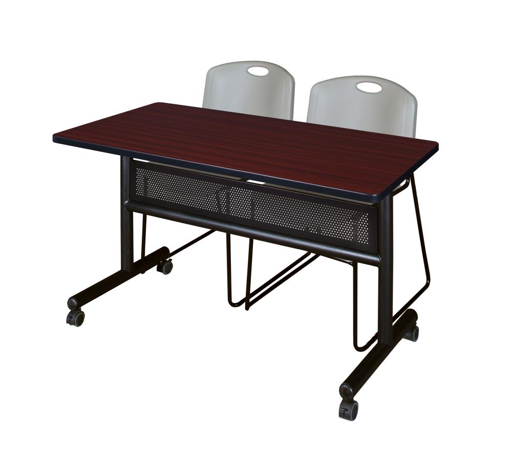 Regency MKFTM4824MH44GY Training Brown 4-Person Training Table (48-in W x 29-in H)