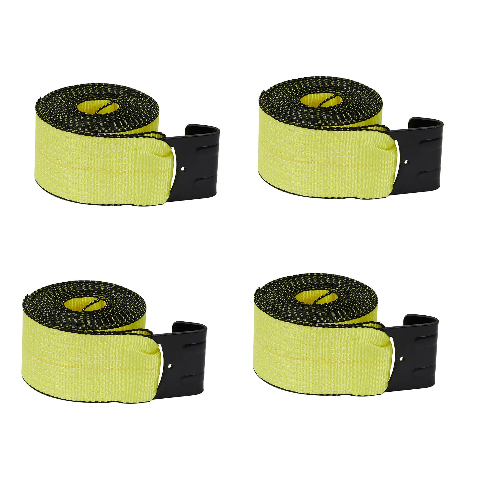 GarveeLife 4 in x 30 ft Heavy Duty Truck Straps with Flat Hooks Tie Down Cargo Straps 6000 Lbs WLL / 18000 Lbs Break Strength Winch Straps for Flatbed Trucks Trailers Farms Towing Tree Saver 4 Pack