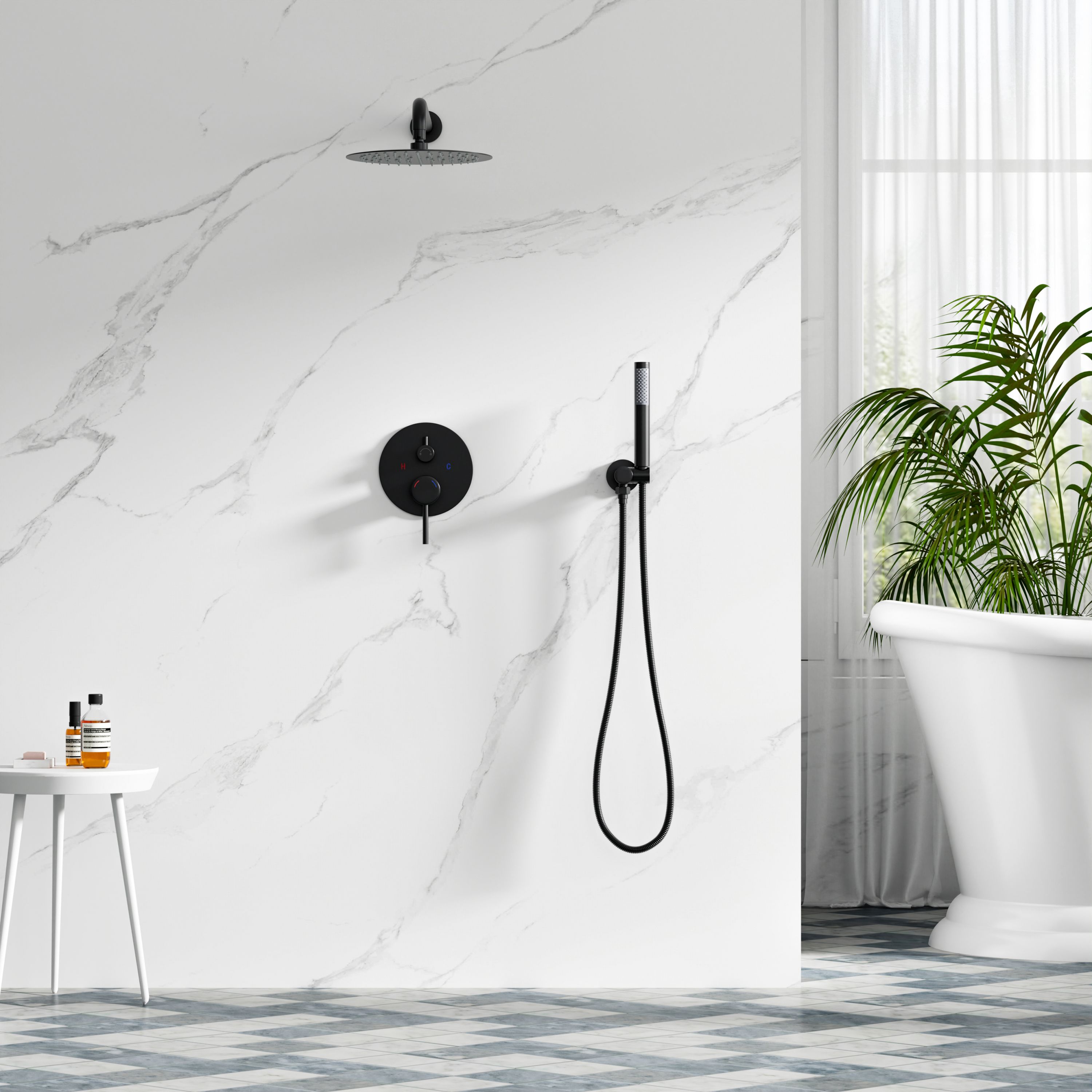 WELLFOR ZQ8001B Showerhead-Bar-Panels - View #3