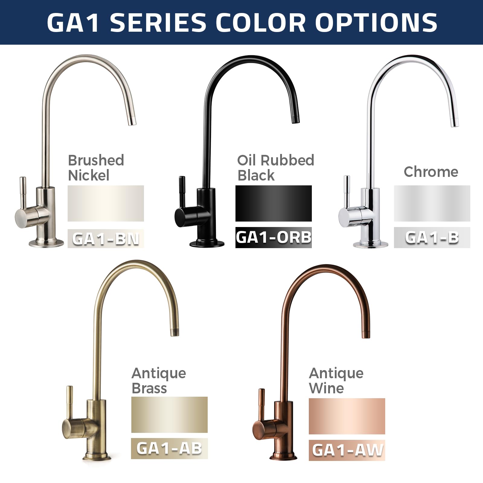 JOWEI Lead Free Reverse Osmosis Kitchen Bar Sink Drinking Water Faucet ...