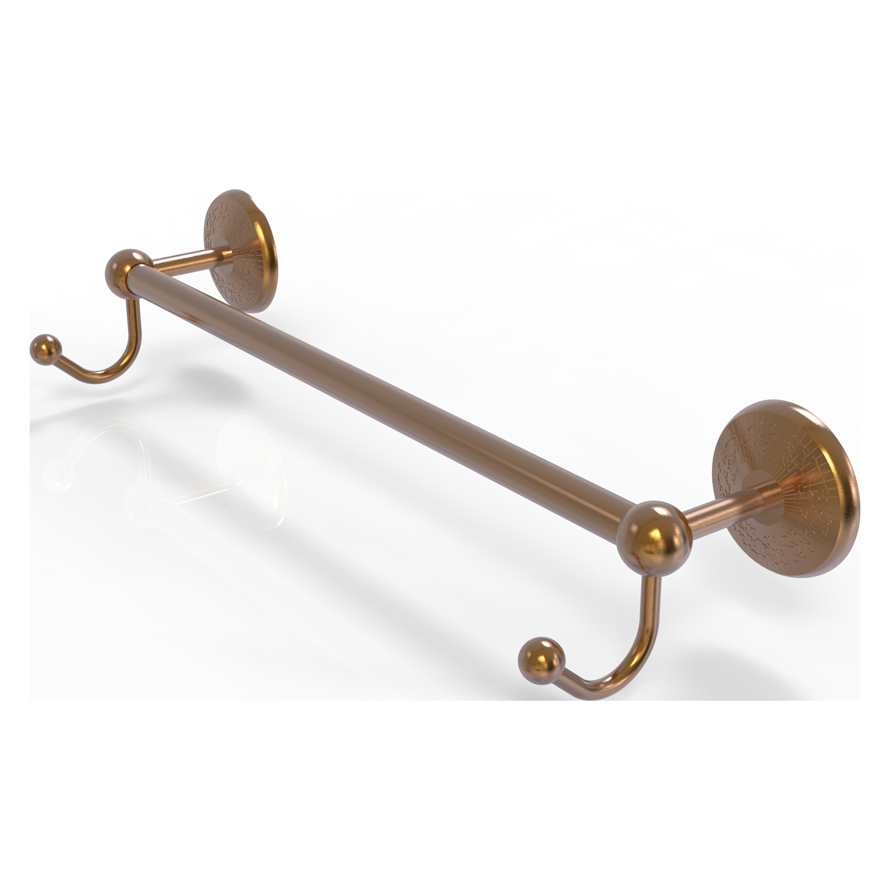 Allied Brass PMC-41-18-HK-BBR Prestige Monte Carlo 18-in Brushed Bronze Wall mount Single Towel Bar