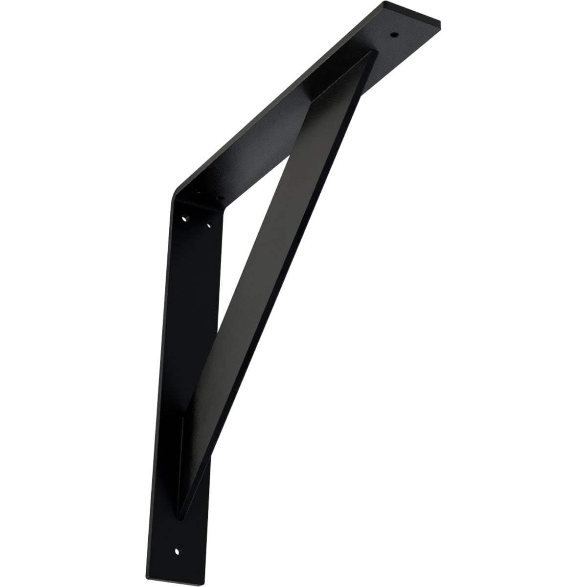 Ekena Millwork BKTM02X14X14TRPBL Traditional 14-in x 2-in x 14-in Black Steel Countertop support bracket
