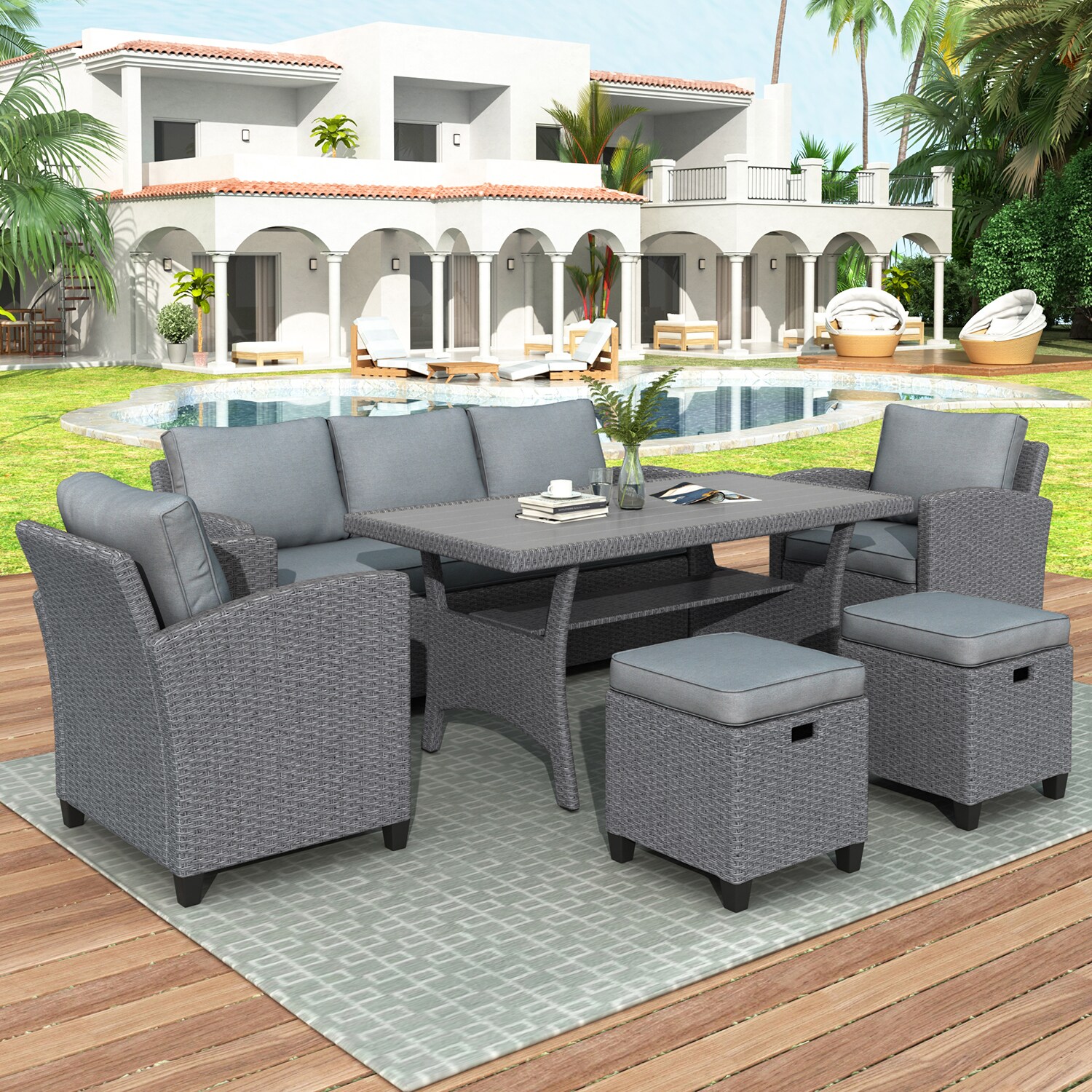 SINOFURN SYA010465GY Patio-Conversation-Sets - View #18