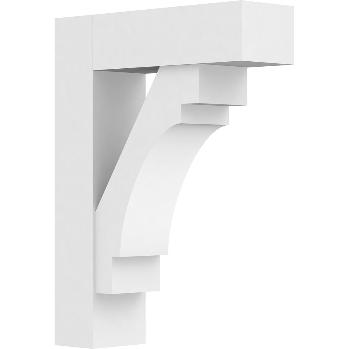 Ekena Millwork BKTP05X18X24MRC05 Standard MercedGrade 5-in x 18-in x 24-in Off-white PVC Standard bracket