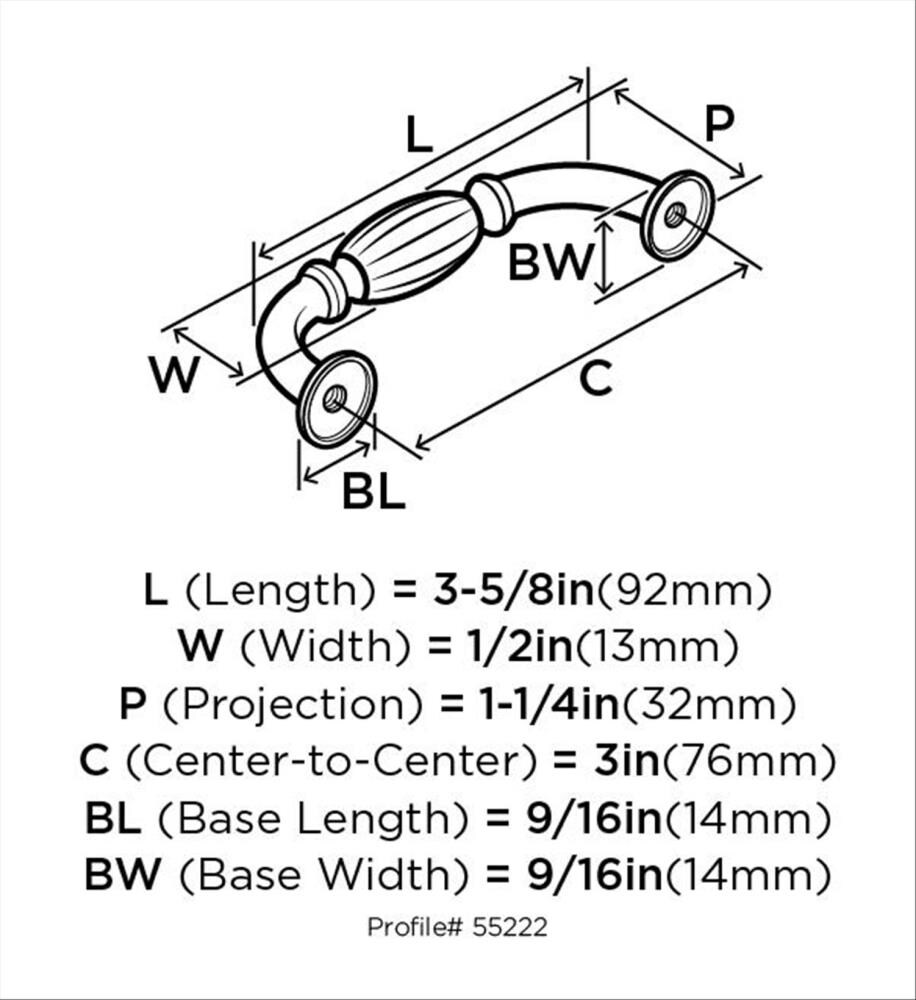 Amerock BP55222WN Cabinet-Pulls - View #2