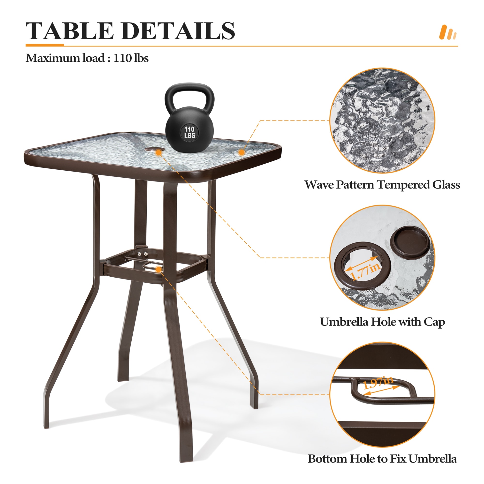 Crestlive Products CL-ST010BRN-3 Patio-Conversation-Sets - View #5