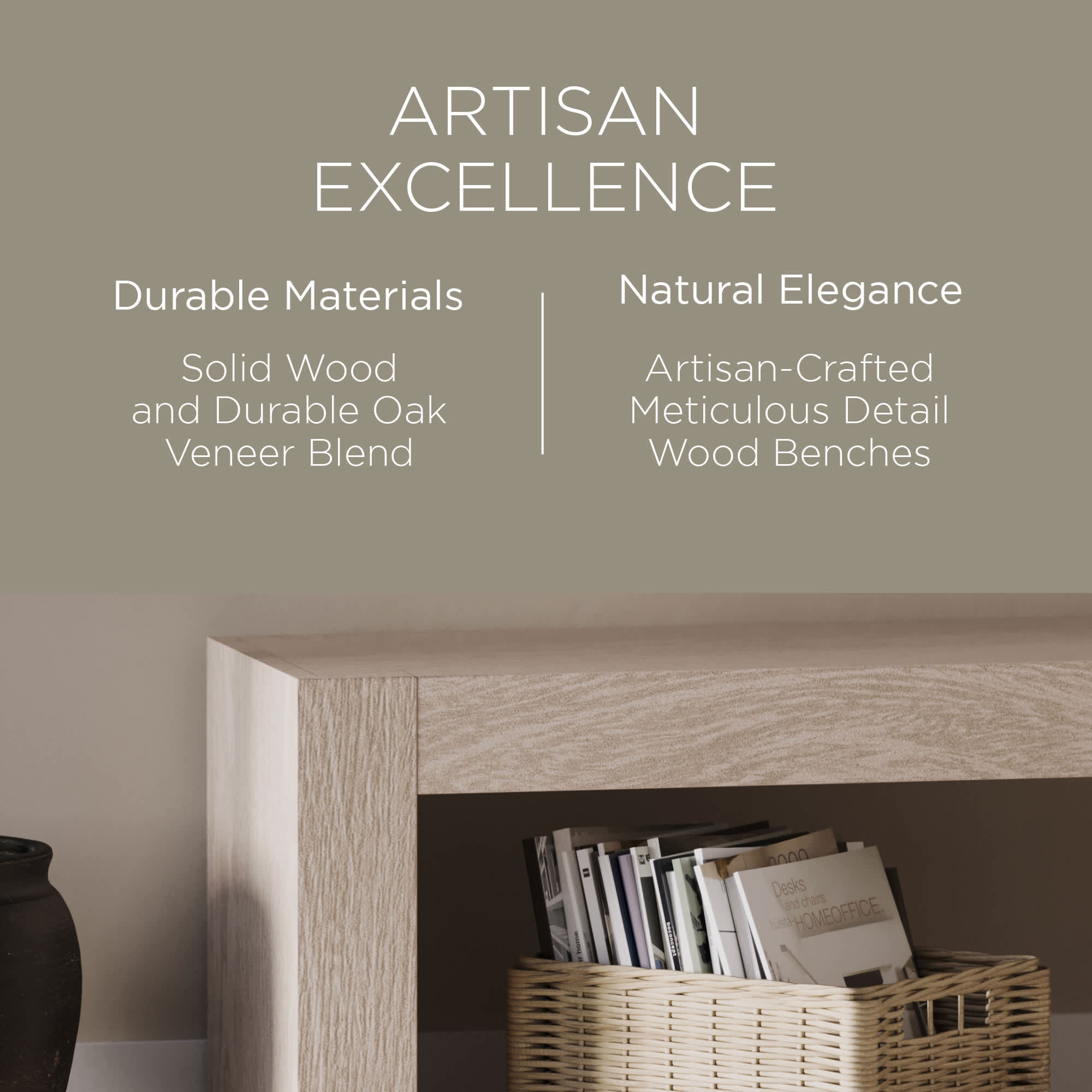 Maven Lane ML353304-WBC-GR Dining-Benches - View #2