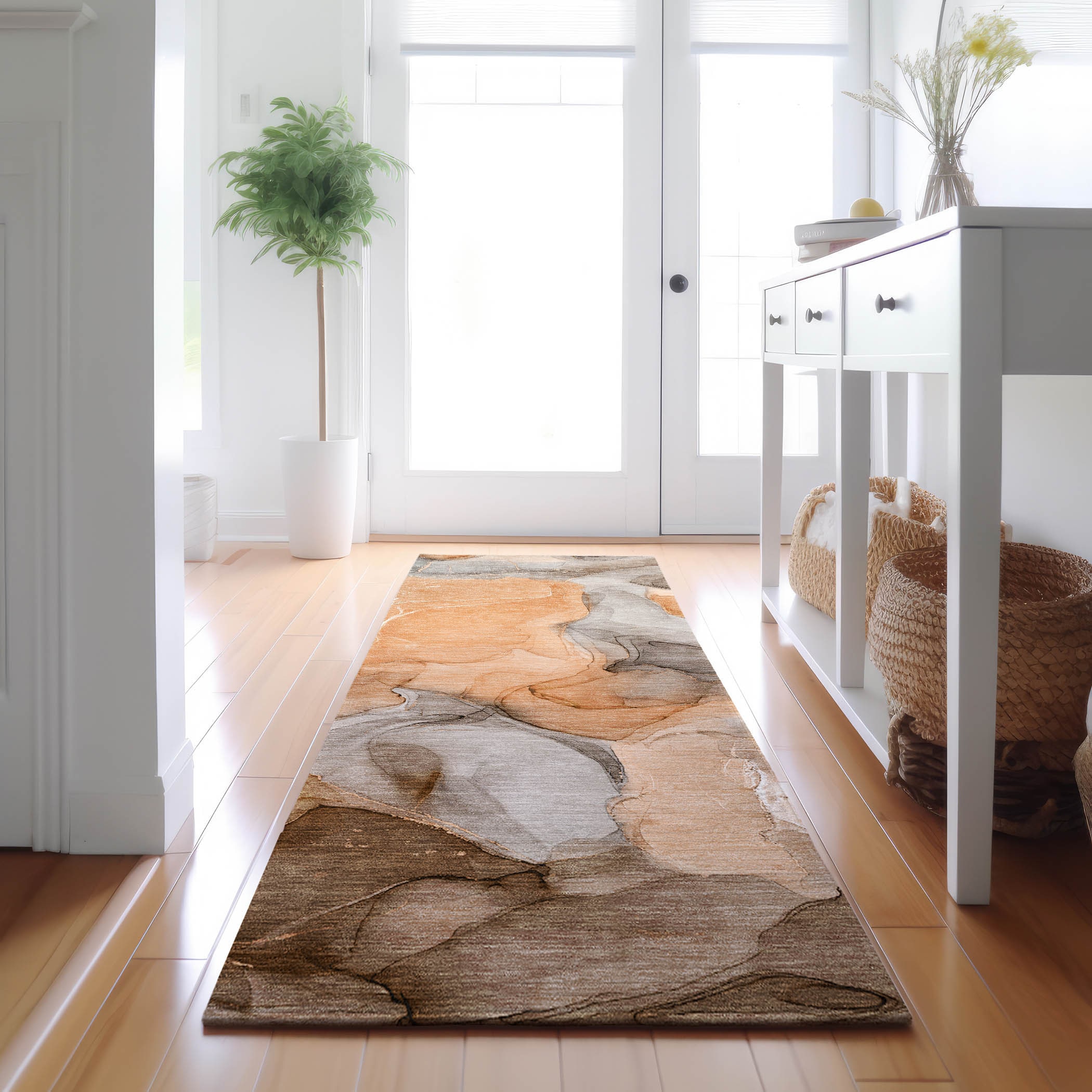 Addison Rugs AMF552PP8X10 Mayfield AMF552PP 8 x 10 (ft) Loomed Polyester Purple Rectangular Indoor Geometric Machine washable Area rug