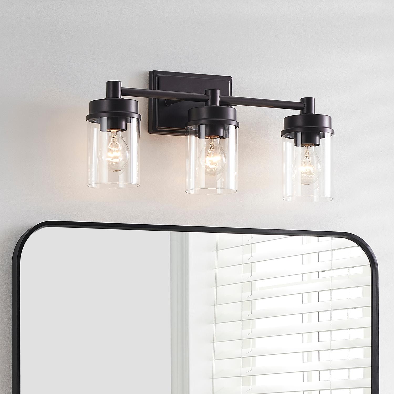 KAWOTI 21232 Clayton 20.75-in 3 -Light Matte Bronze Traditional Vanity light